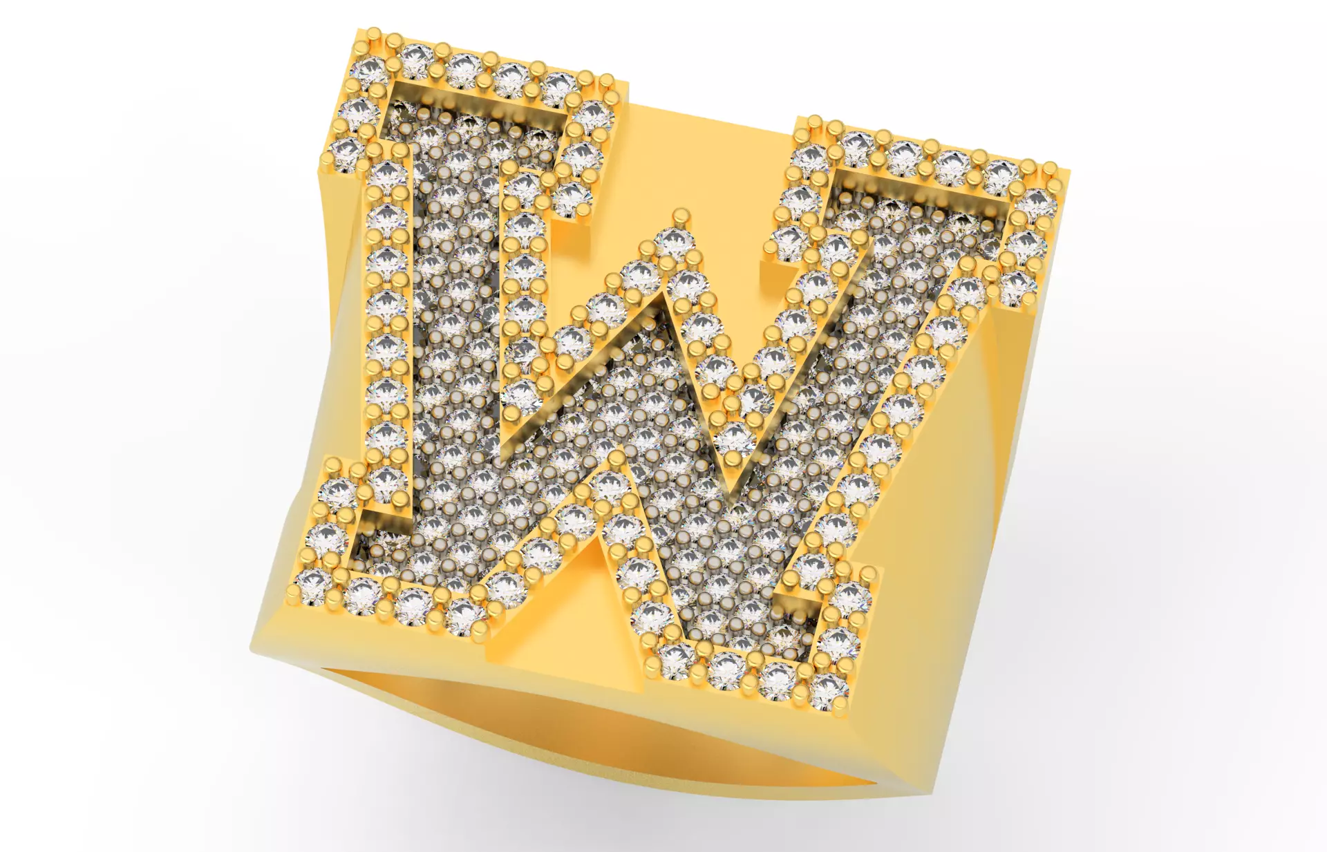 Ring Font  W 3D print model_0