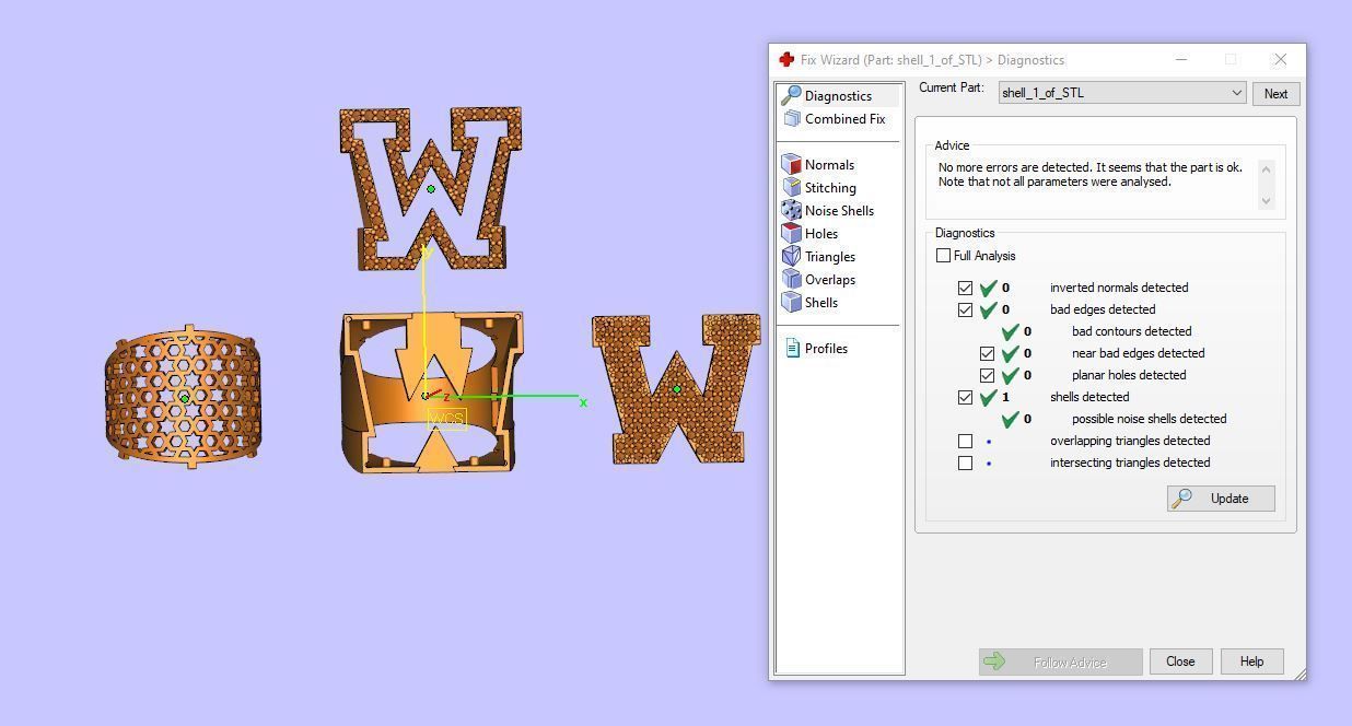 Ring Font  W 3D print model_3