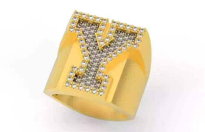 Ring Font  Y 3D print model