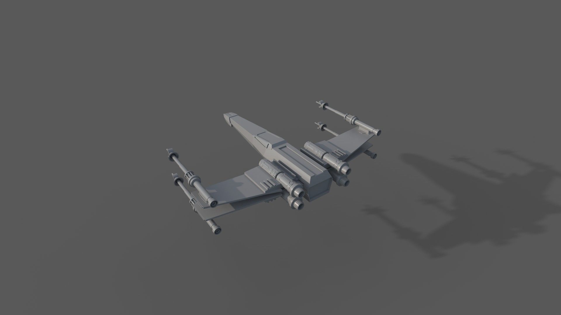 X-wing star wars x - fighter 3D model_4