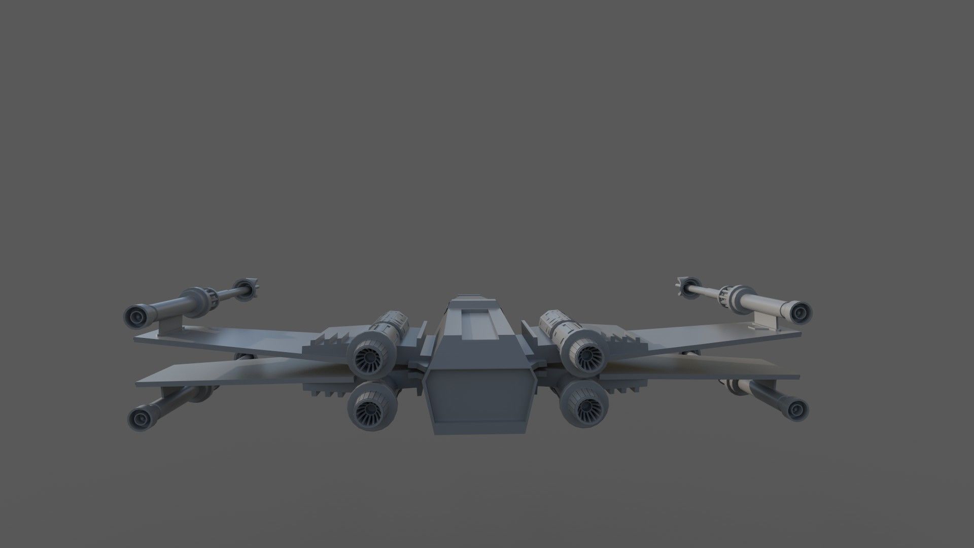 X-wing star wars x - fighter 3D model_3