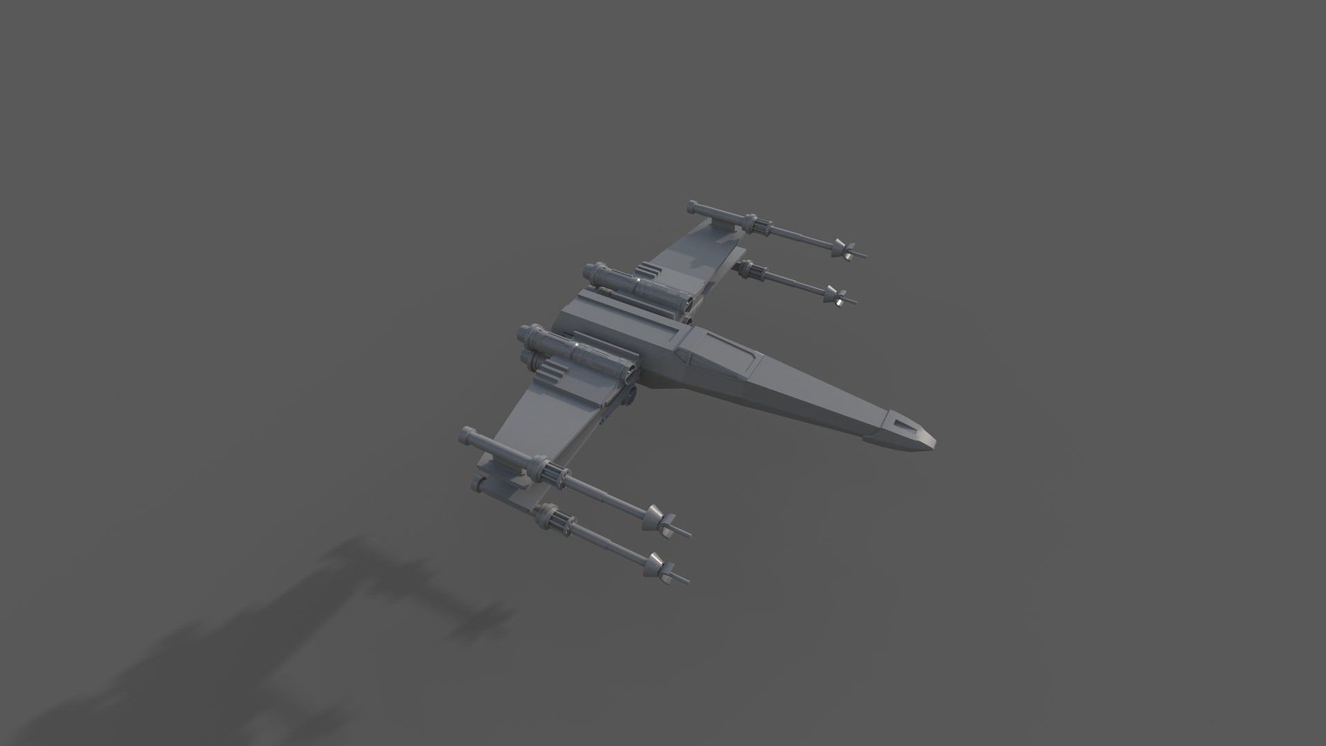 X-wing star wars x - fighter 3D model_1