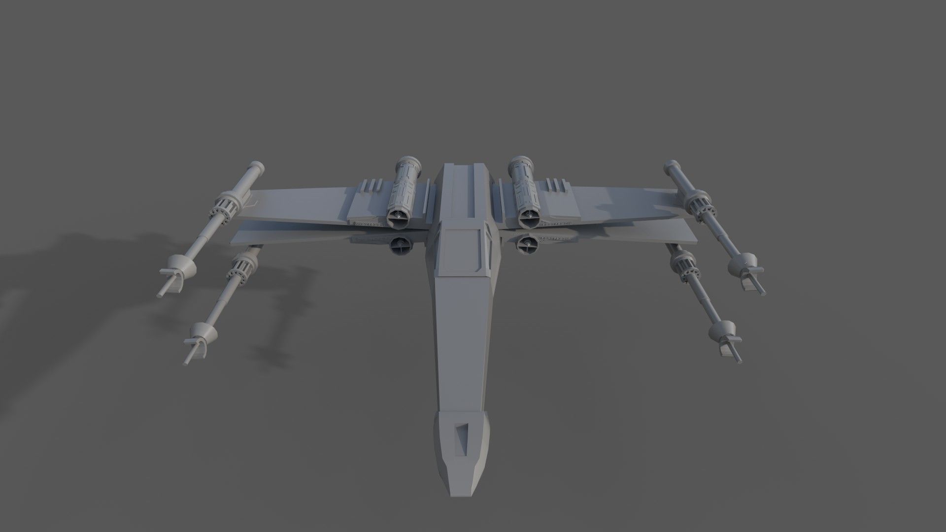 X-wing star wars x - fighter 3D model_2