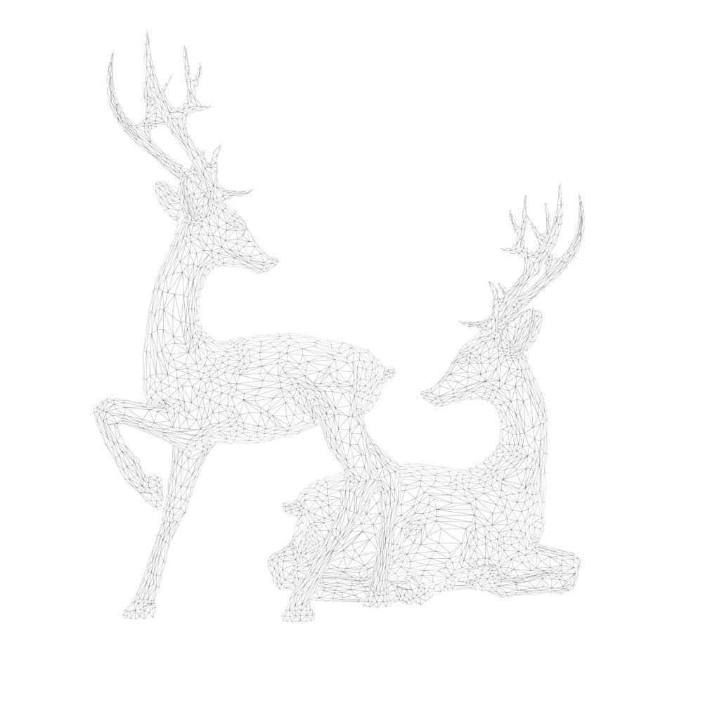Deer Figurines - 2 set 3D model_7