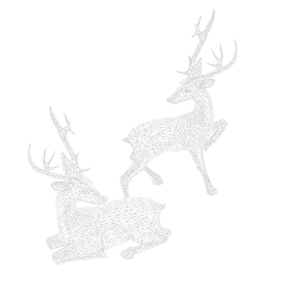 Deer Figurines - 2 set 3D model_6