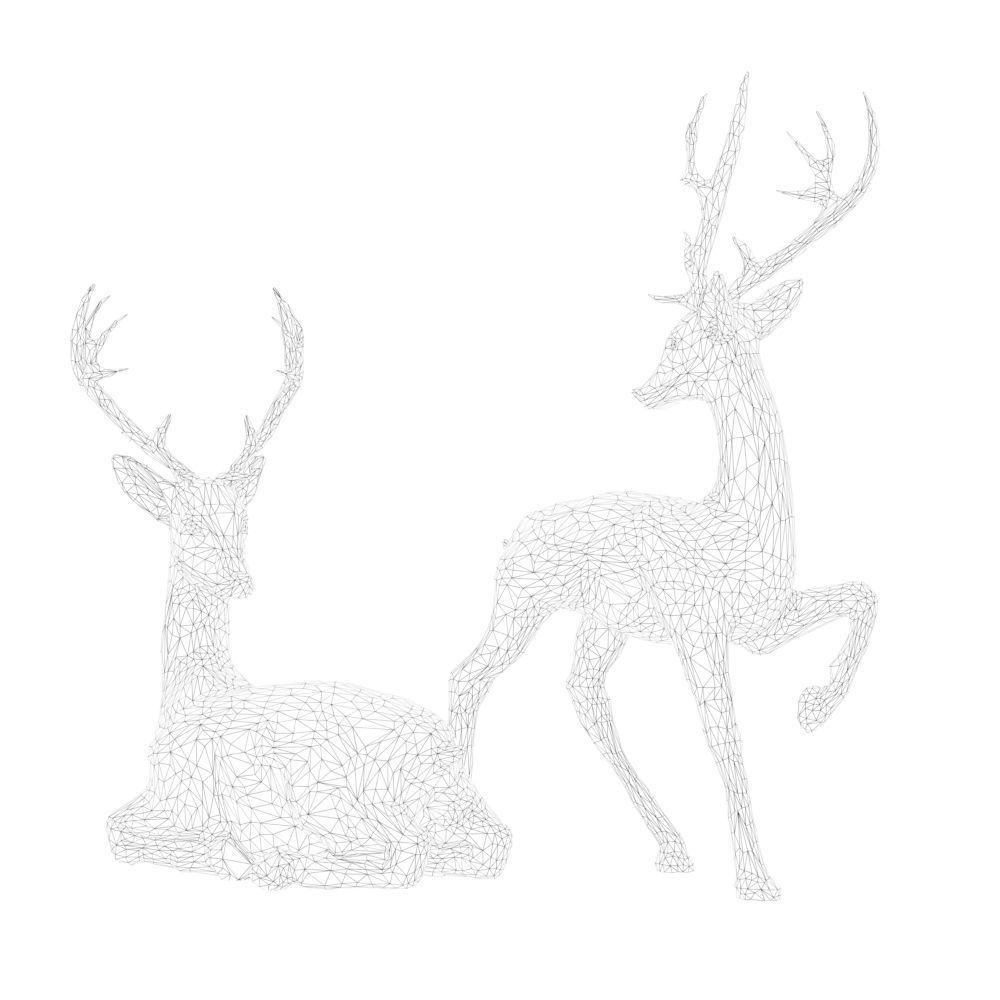Deer Figurines - 2 set 3D model_5