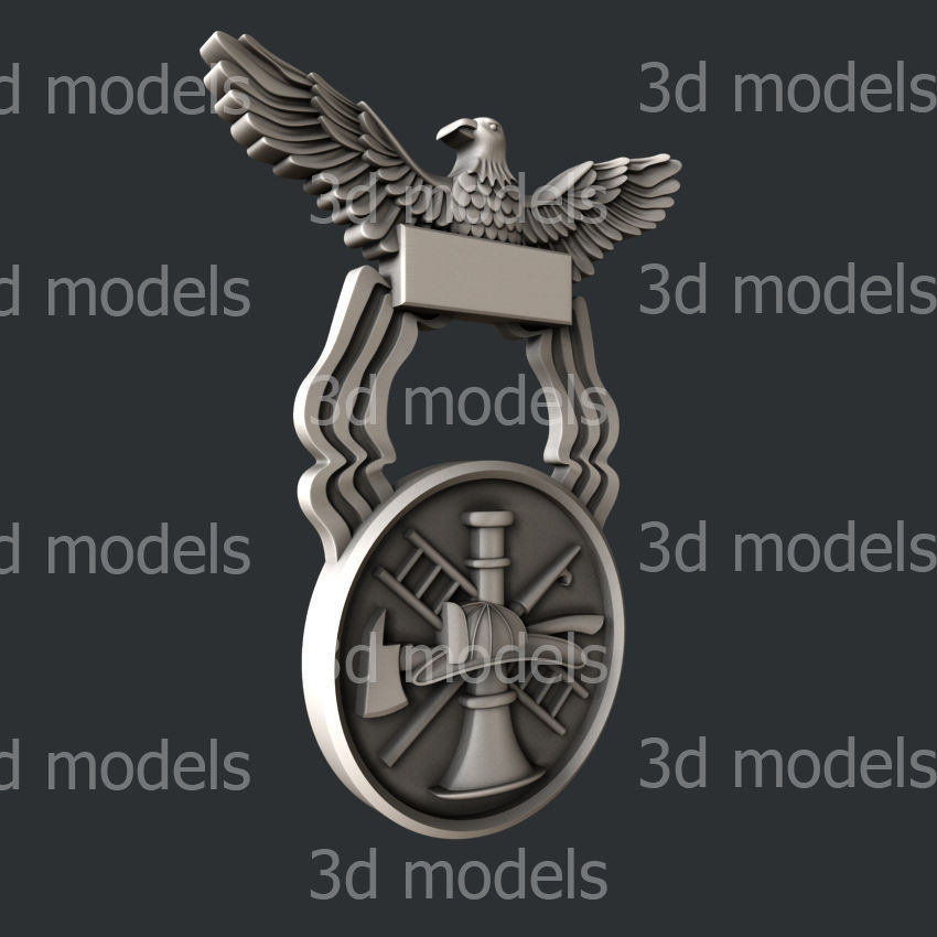 3d STL models for CNC or 3d printer firefighter  3D print model 3D model_1
