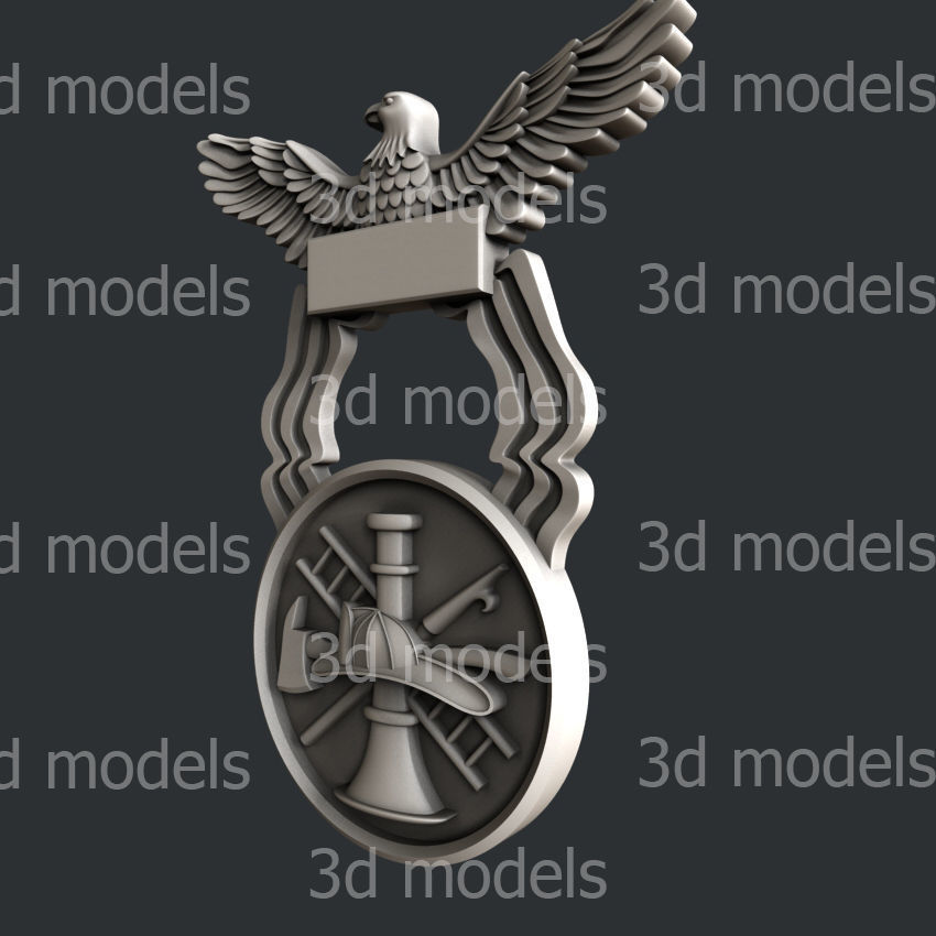 3d STL models for CNC or 3d printer firefighter  3D print model 3D model_2