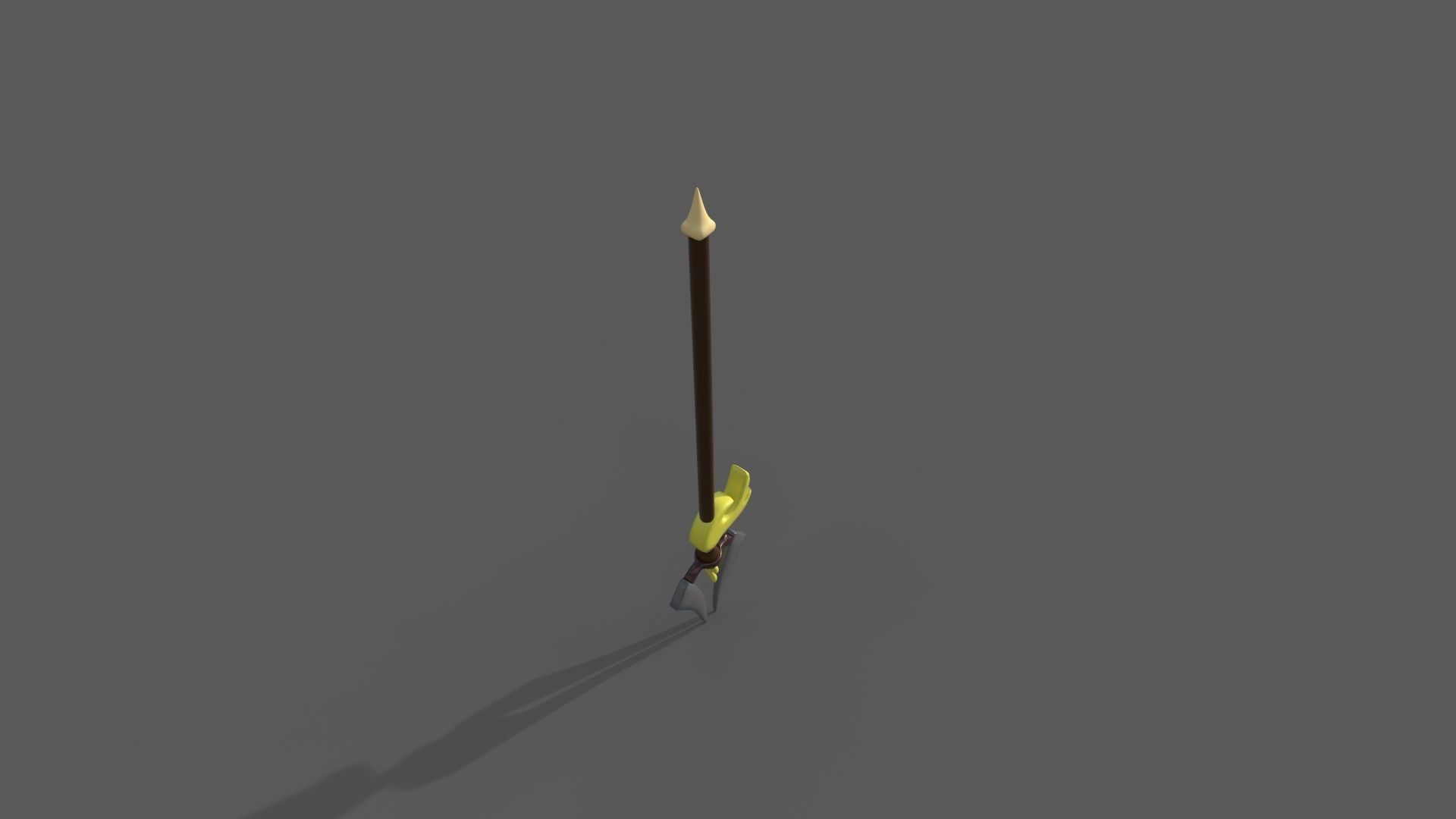 Spear sword Low-poly 3D model_1