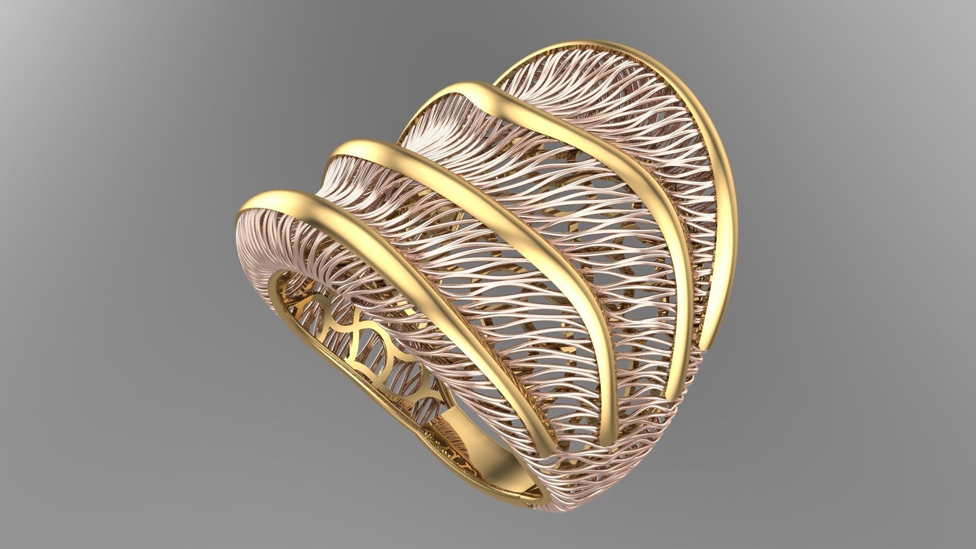 Batch file of 11 ring collections 3D print model_14