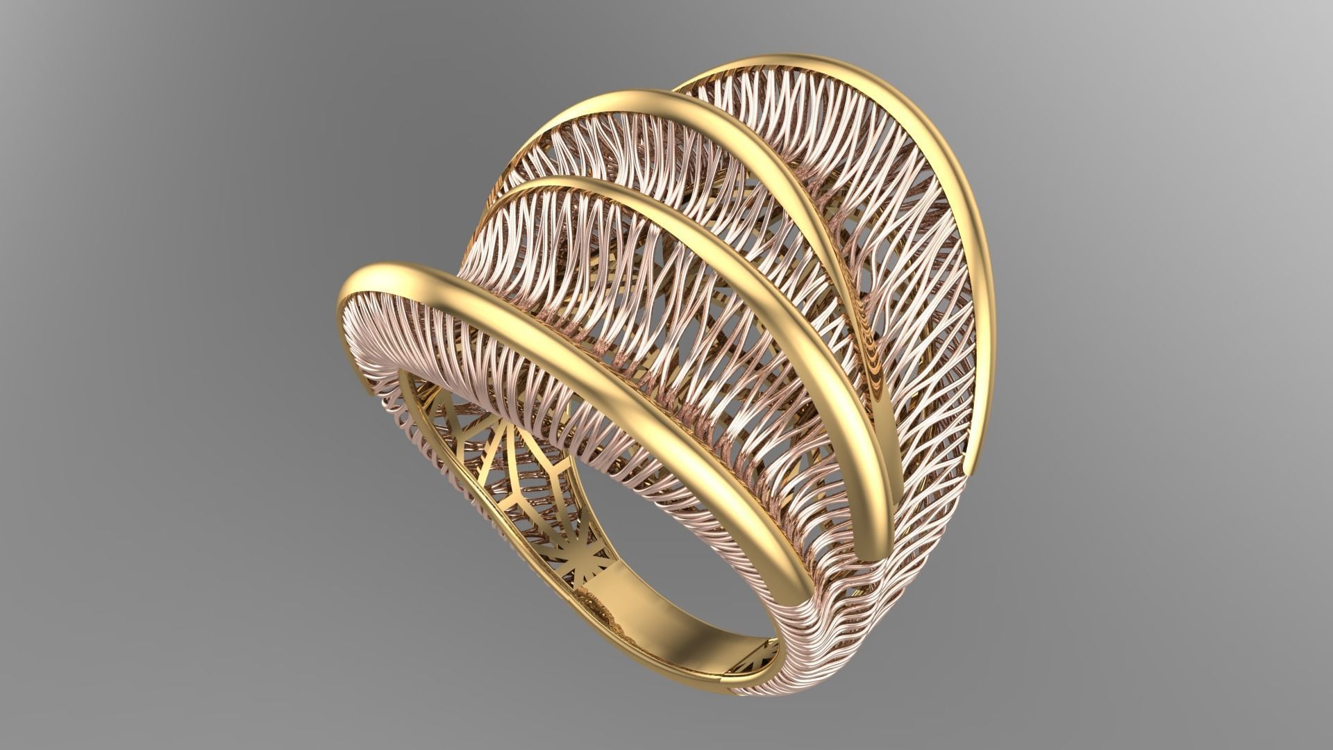 Batch file of 11 ring collections 3D print model_18