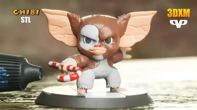 Marvel United Gizmo Gremlins Chibi for 3D Printing STL ChibiSTL 3D print model