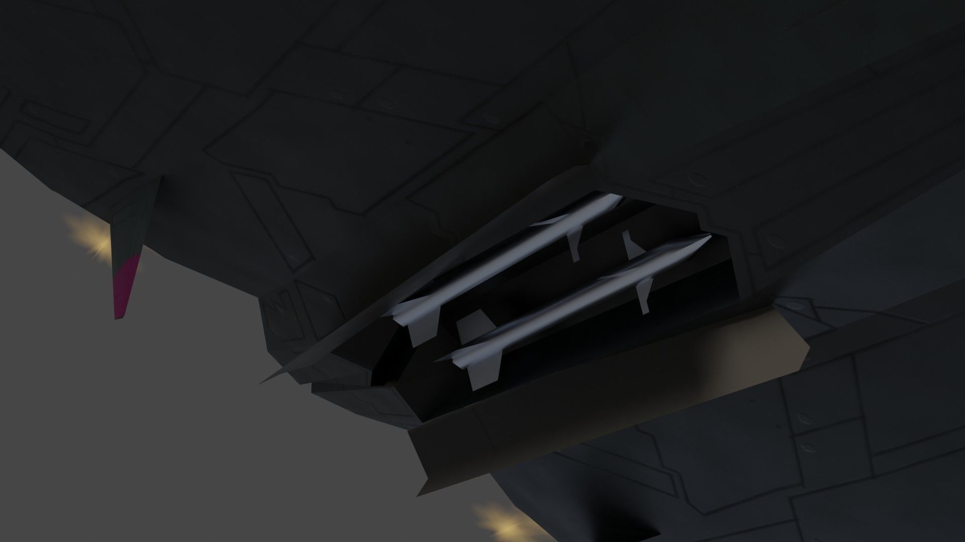 I-19 Ravenclaw stealth fighter jet Low-poly 3D model_15