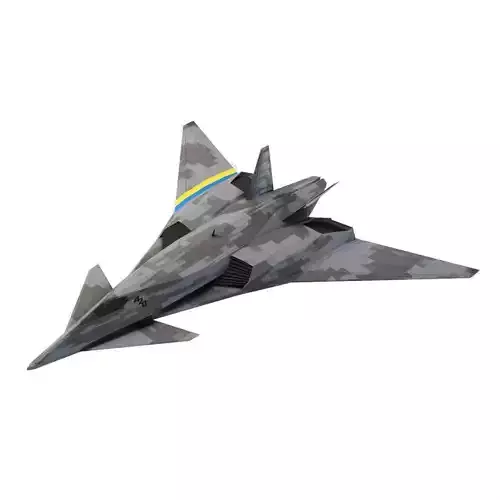 I-19 Ravenclaw stealth fighter jet Low-poly 3D model