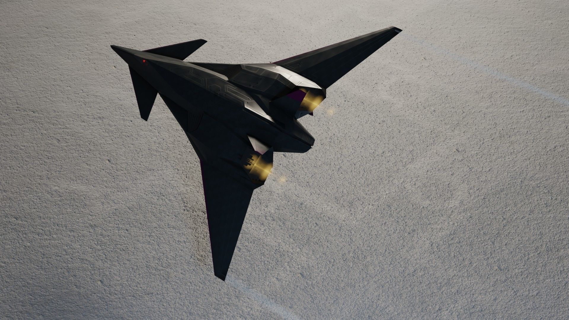 I-19 Ravenclaw stealth fighter jet Low-poly 3D model_10