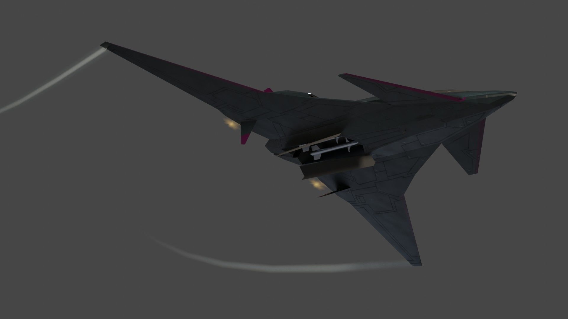 I-19 Ravenclaw stealth fighter jet Low-poly 3D model_11