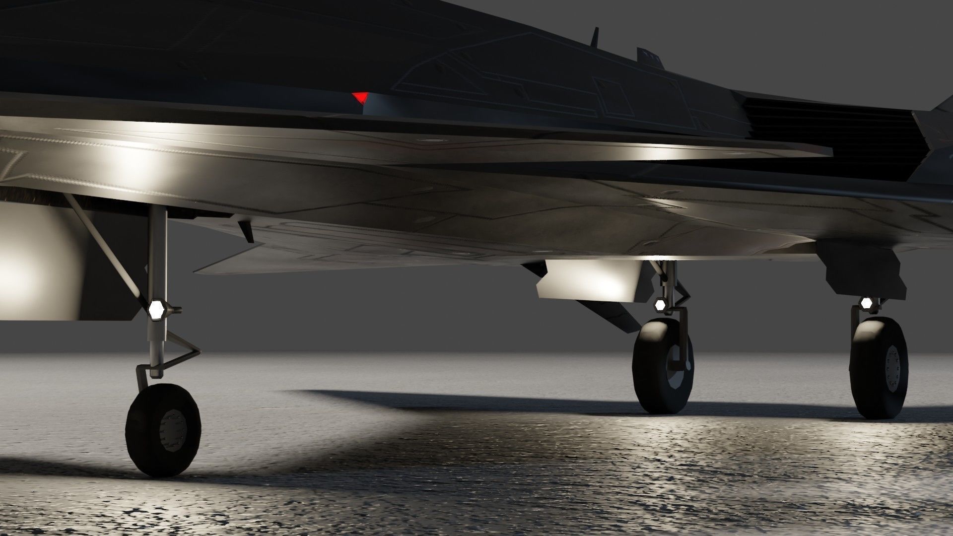 I-19 Ravenclaw stealth fighter jet Low-poly 3D model_16