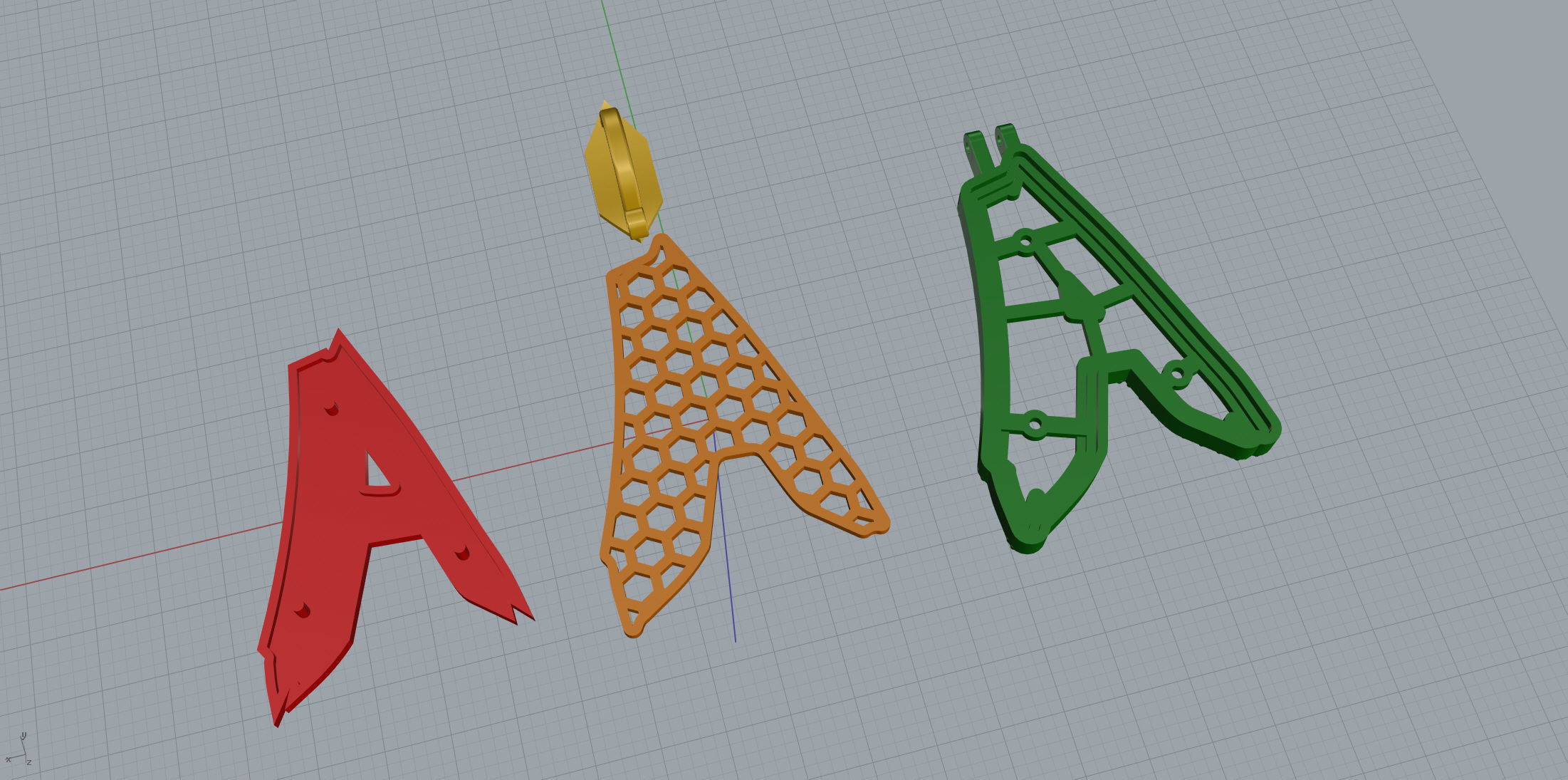 Sketch Font A 3D print model_10