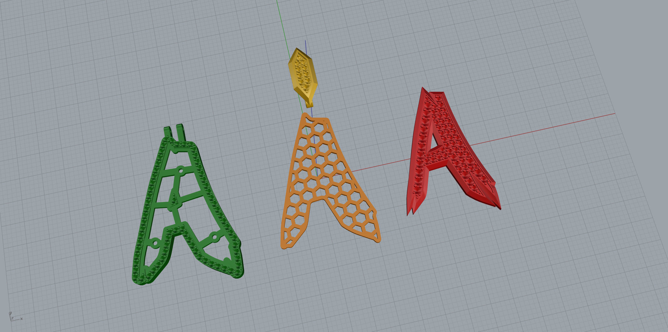 Sketch Font A 3D print model_9