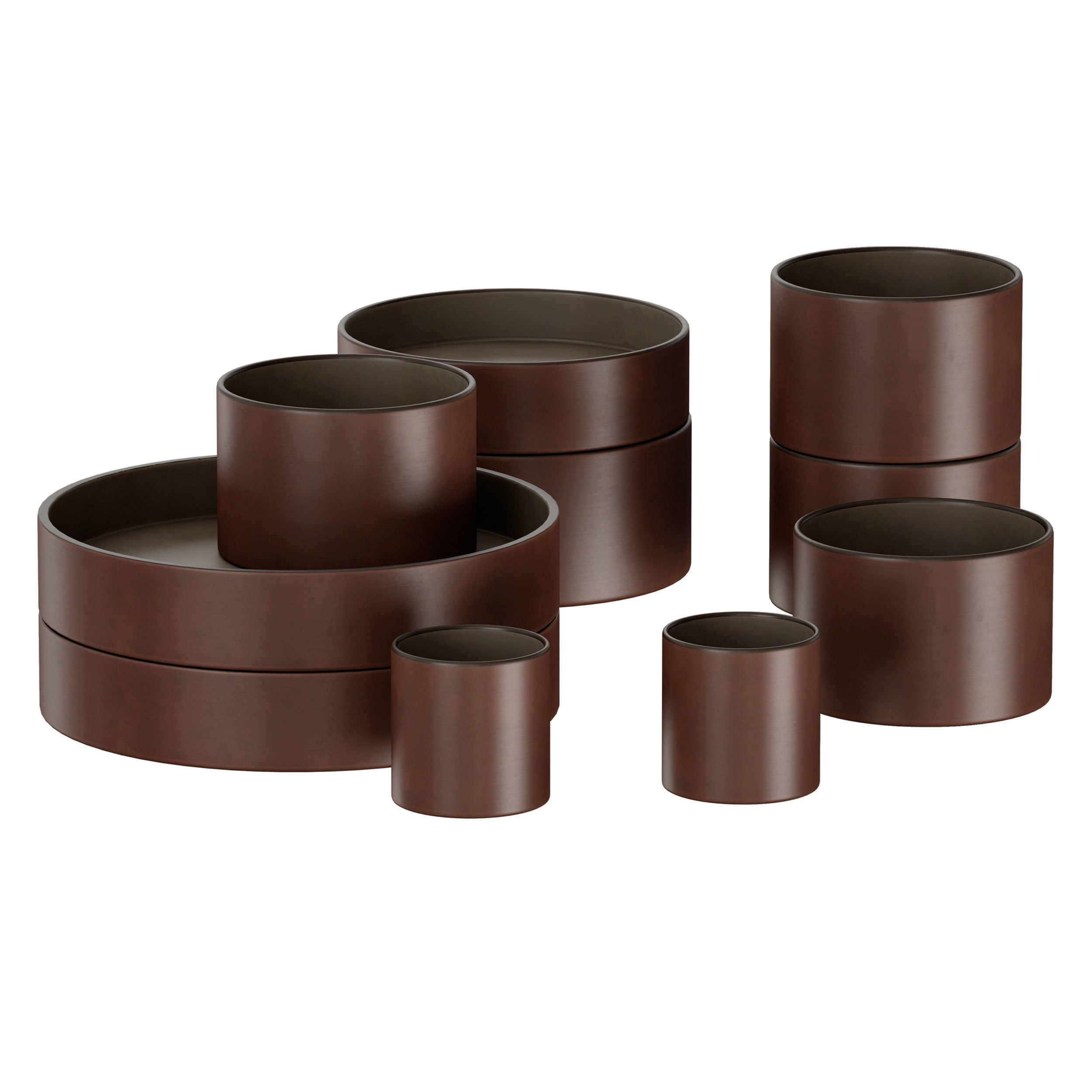 Minimalistic tableware set 3D model_1