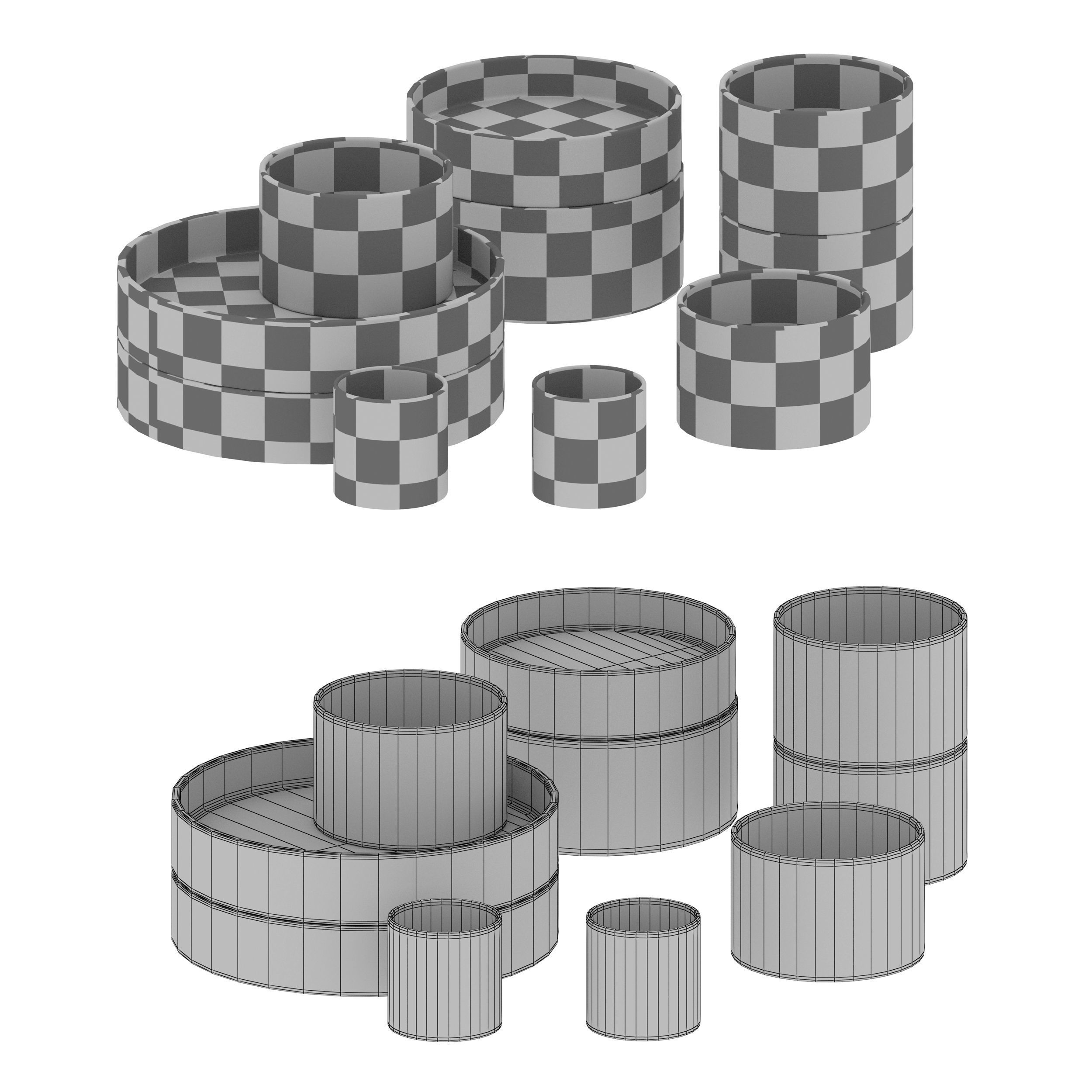 Minimalistic tableware set 3D model_10