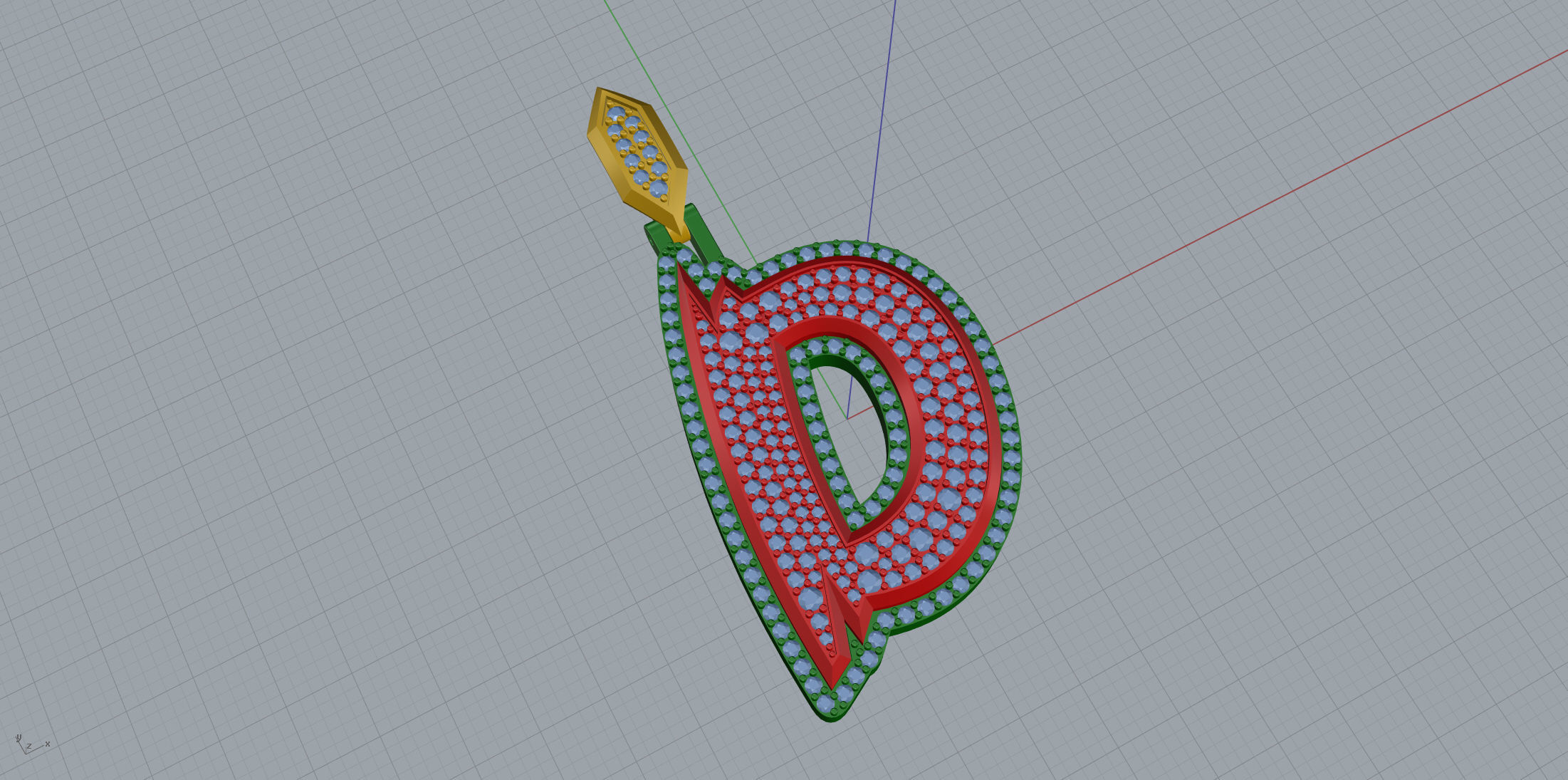 Sketch Font D 3D print model_1