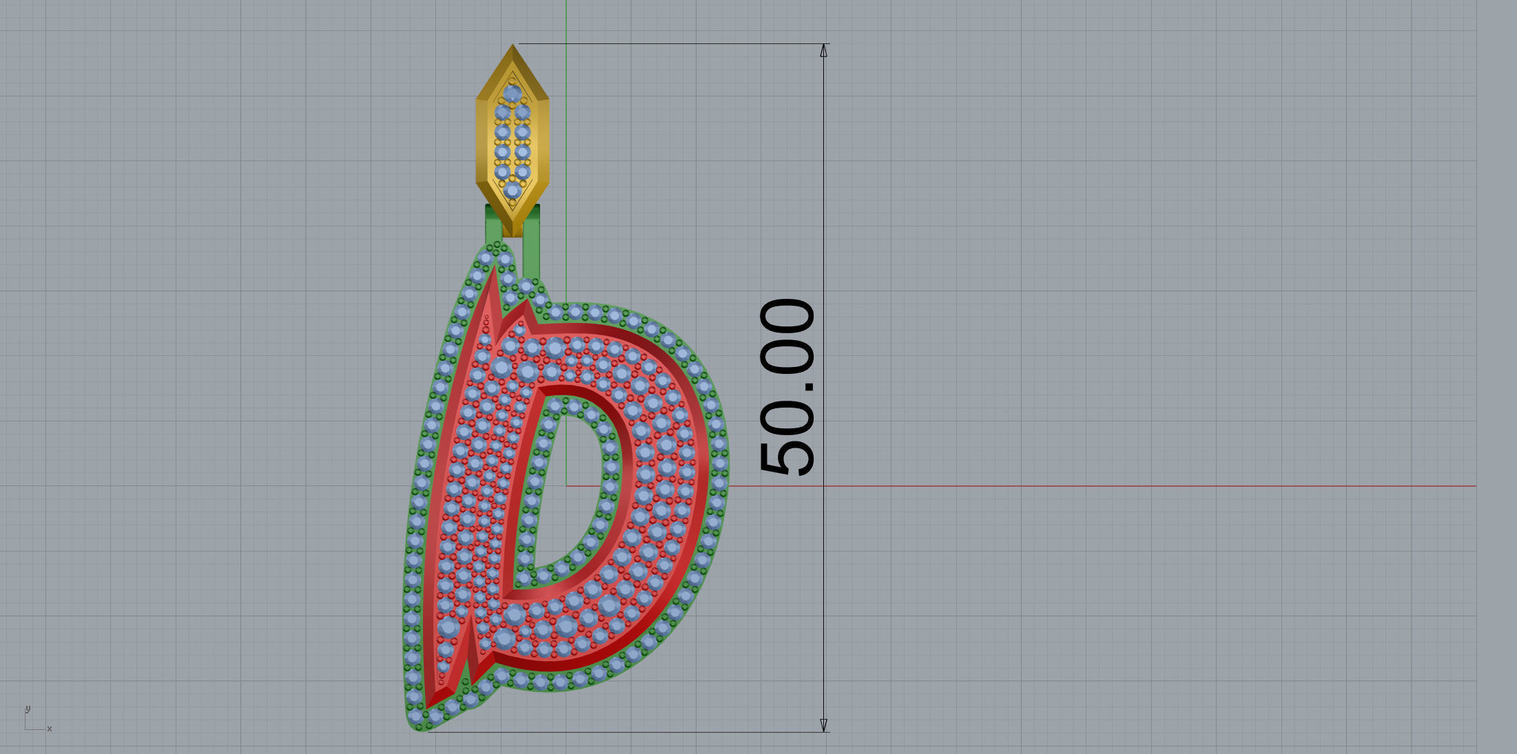 Sketch Font D 3D print model_8