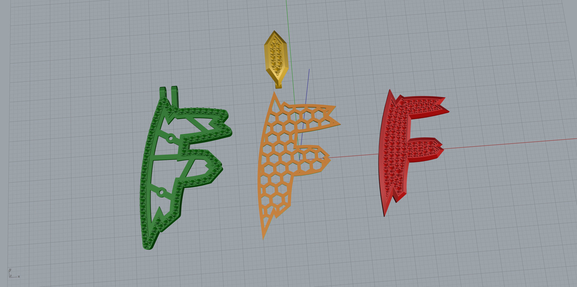 Sketch Font F 3D print model_9