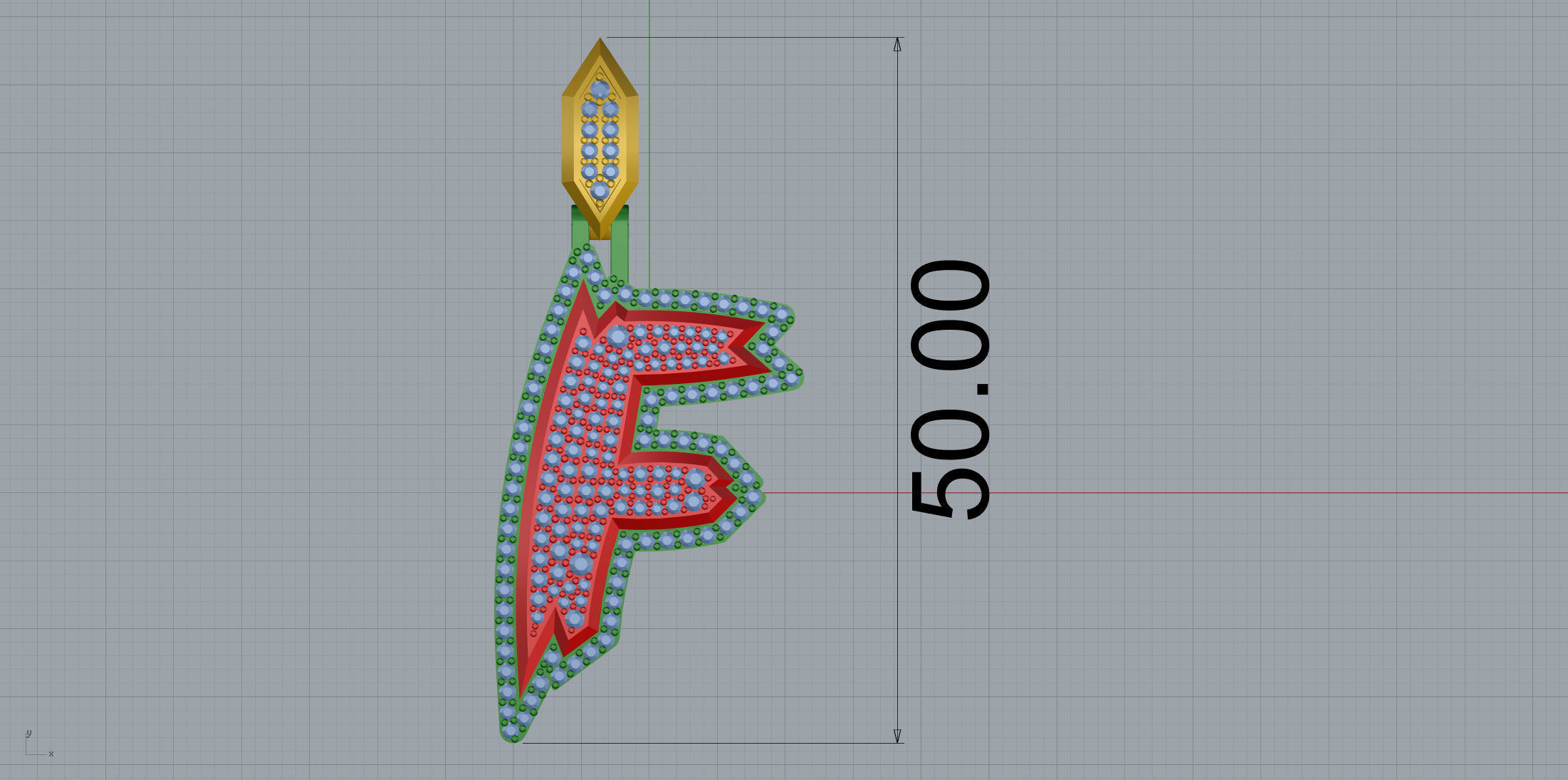 Sketch Font F 3D print model_8