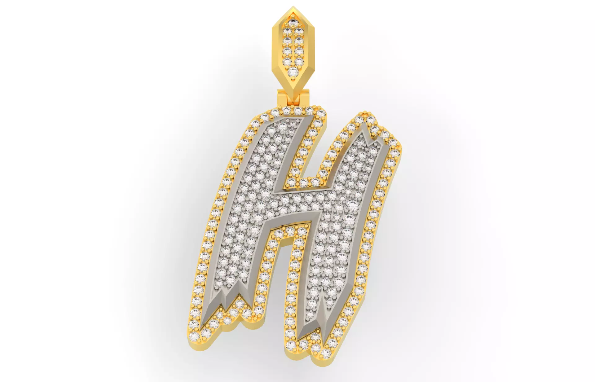 Sketch Font H 3D print model_0