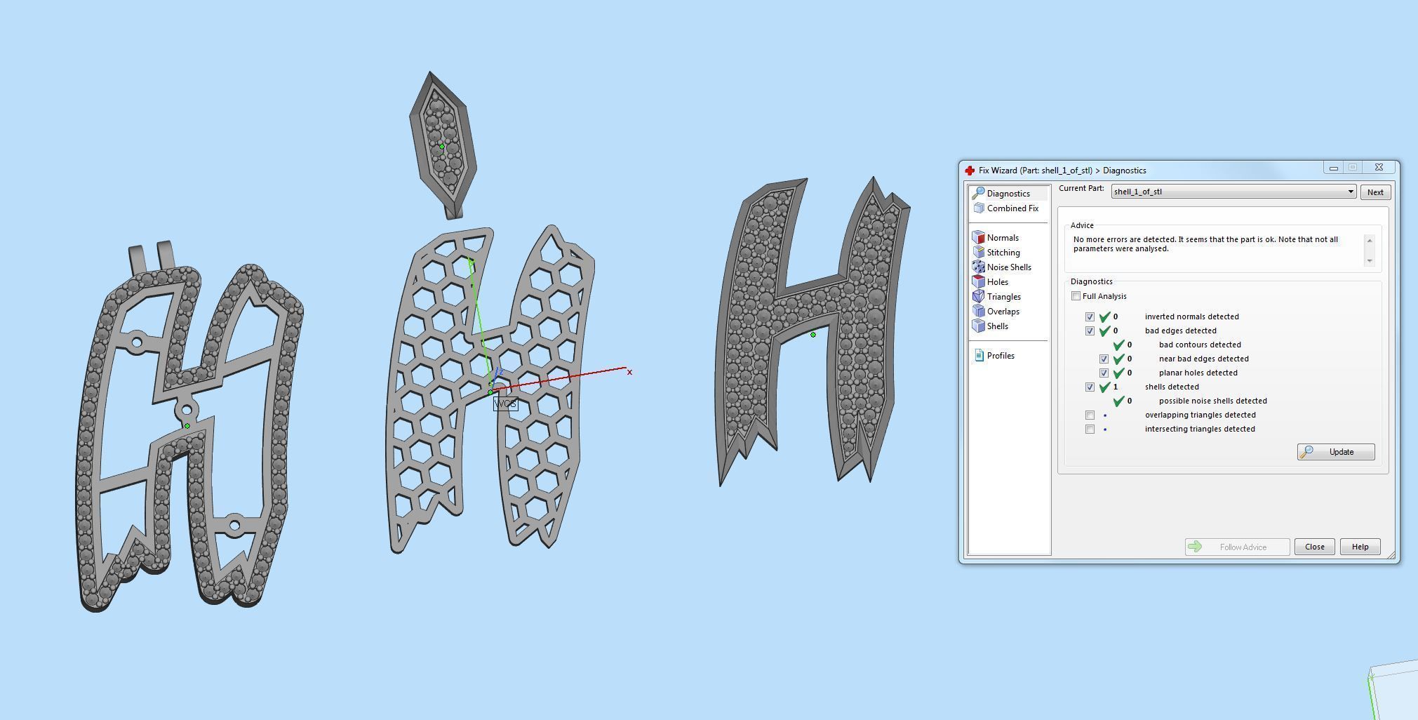 Sketch Font H 3D print model_2