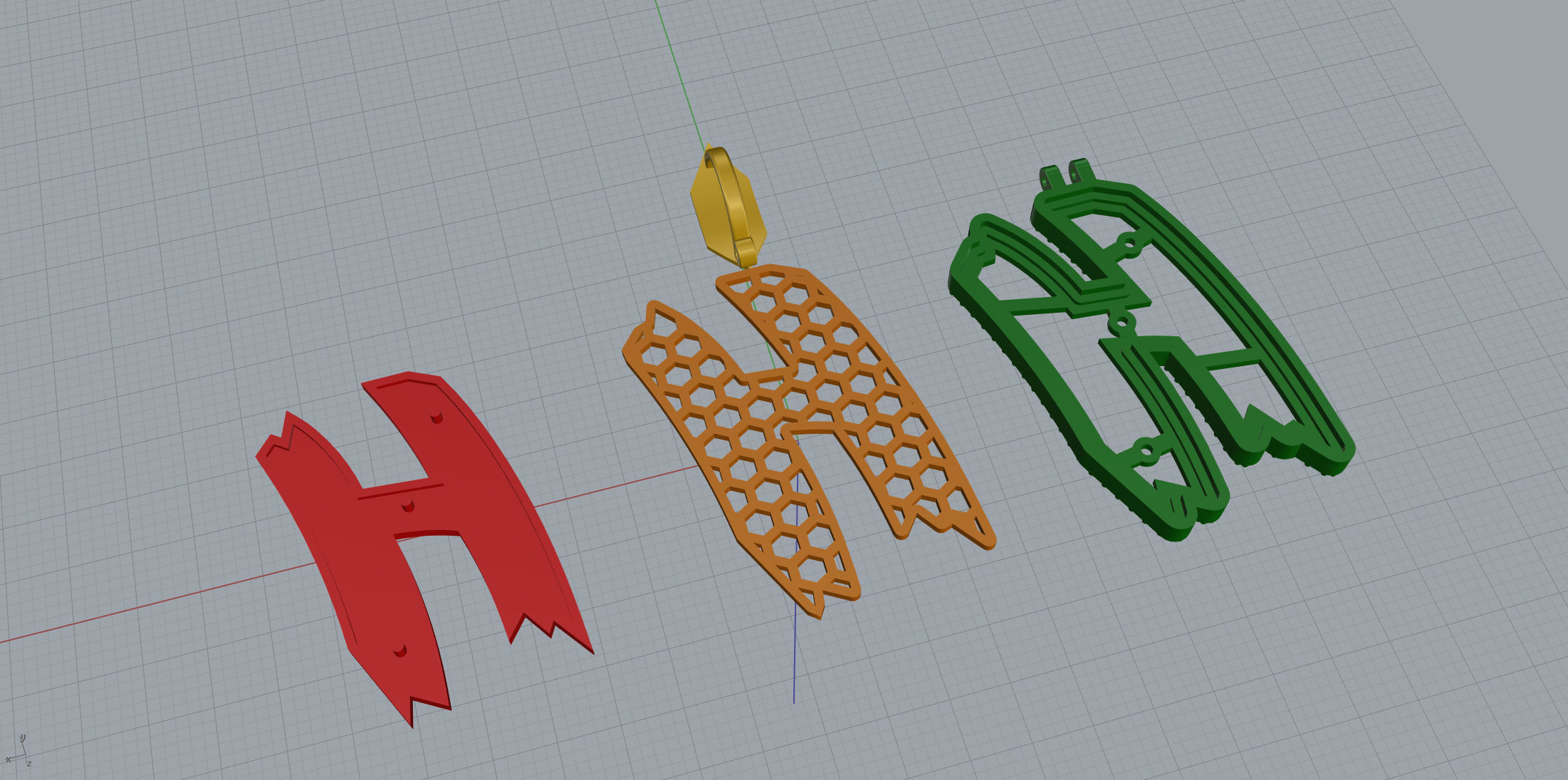 Sketch Font H 3D print model_10