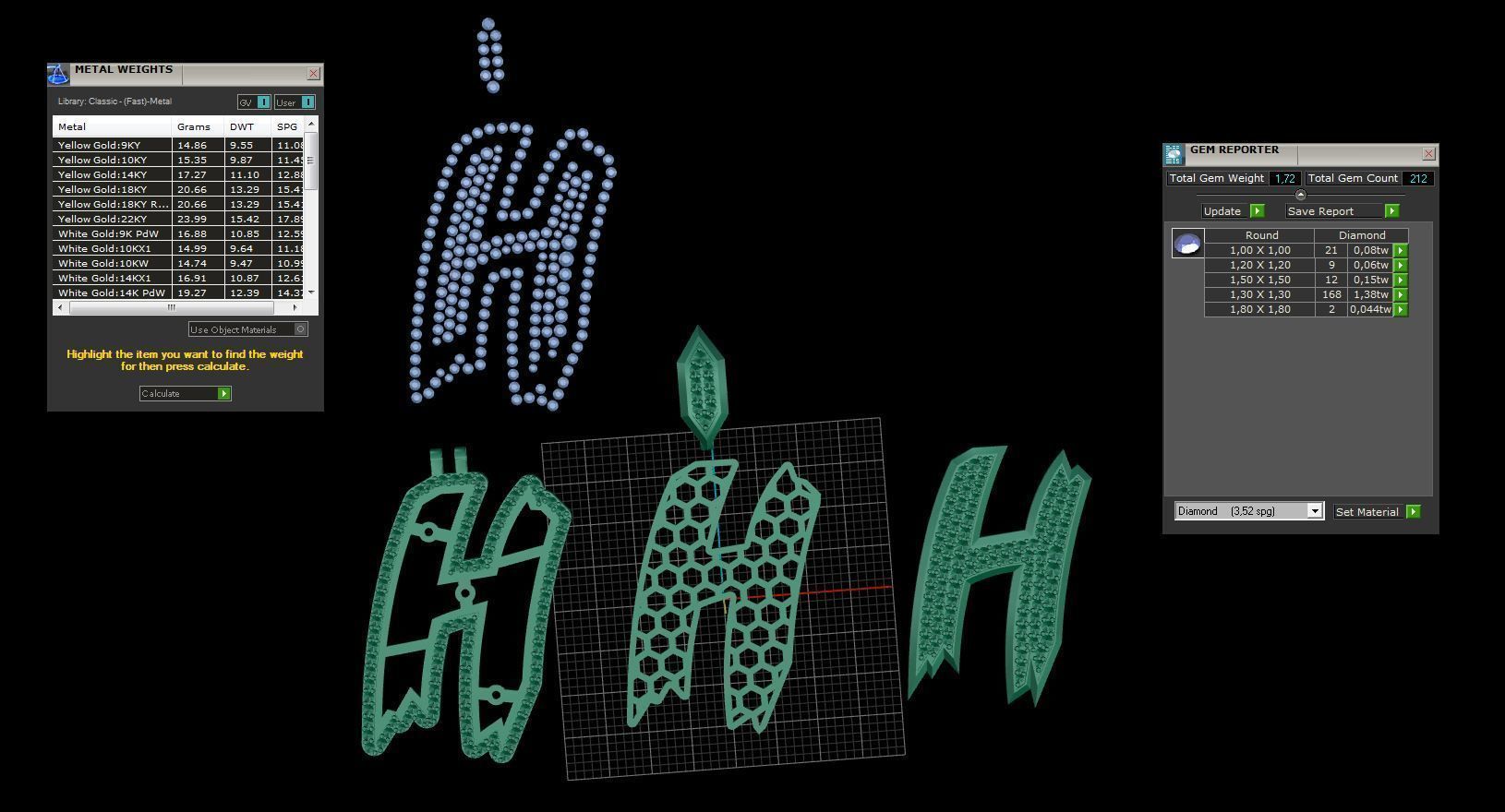 Sketch Font H 3D print model_3