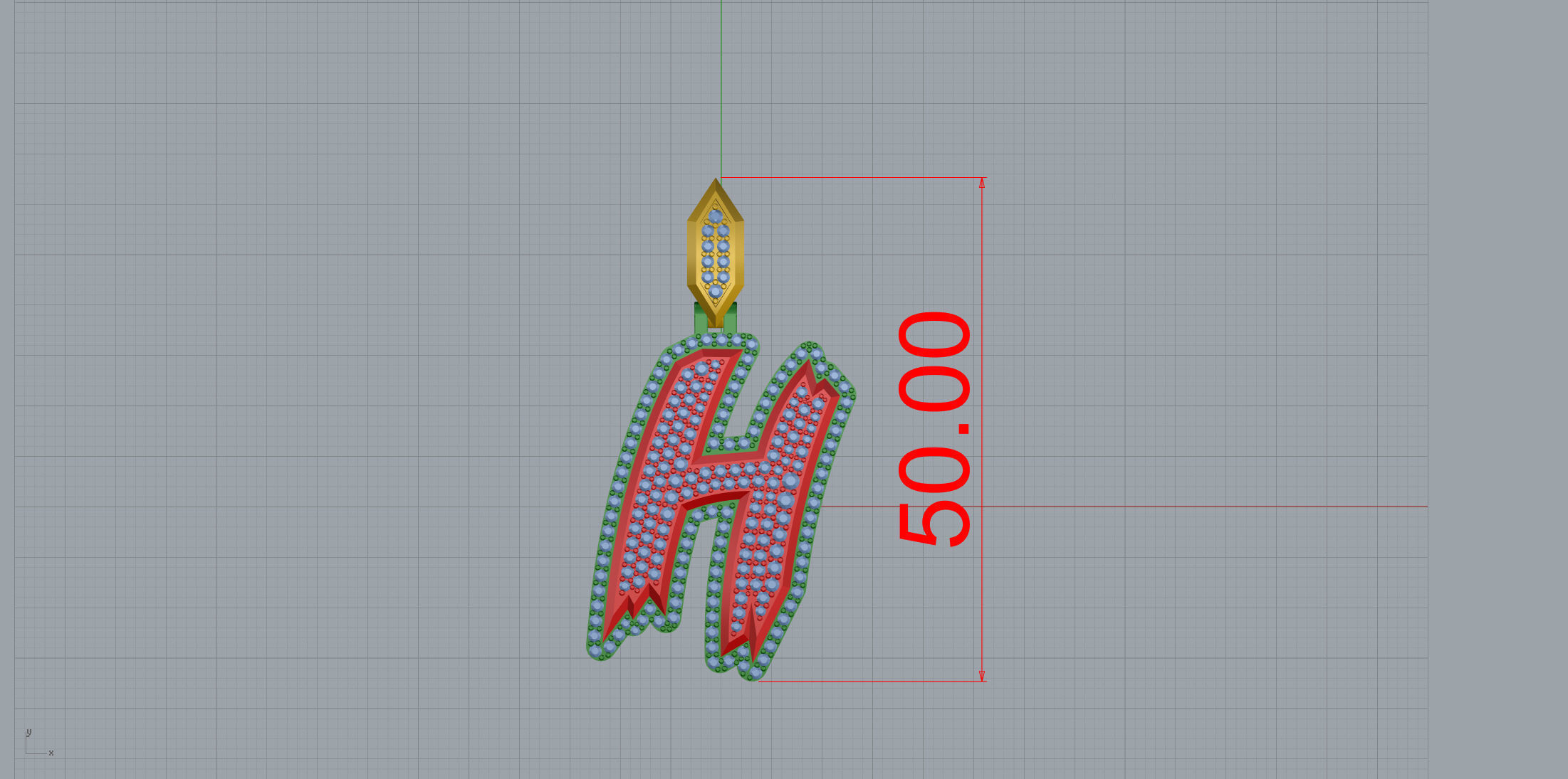 Sketch Font H 3D print model_8