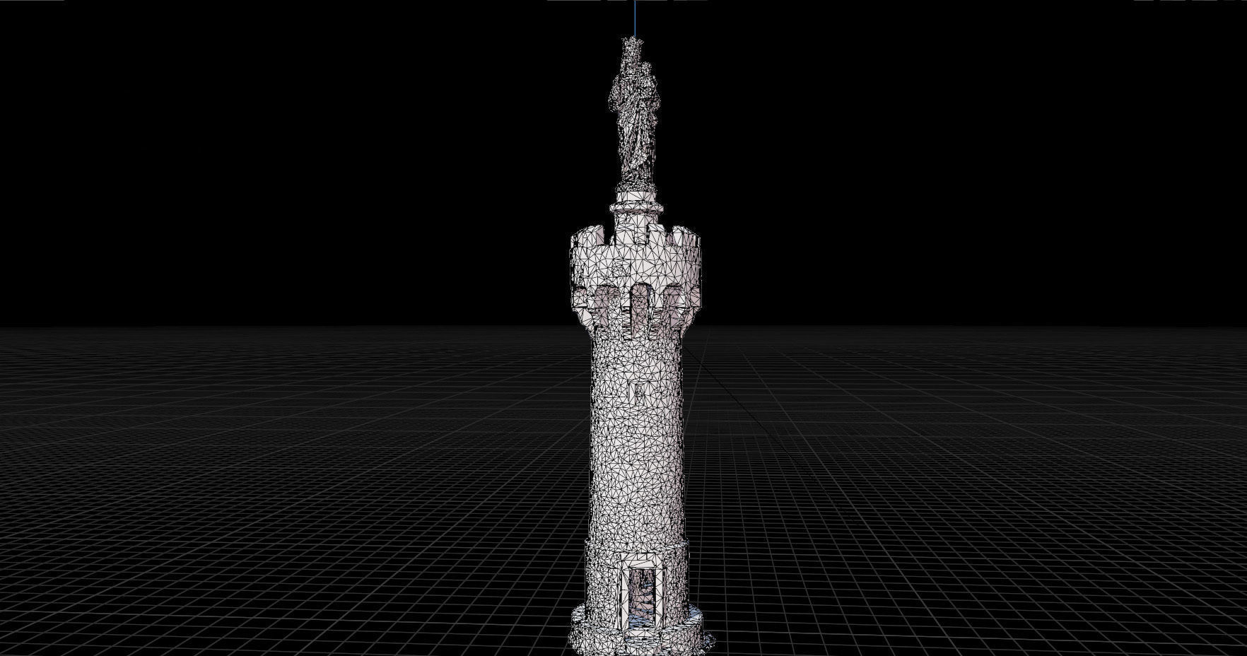PBR Tower Old Monument Statue Photoscan Low-poly 3D model_3