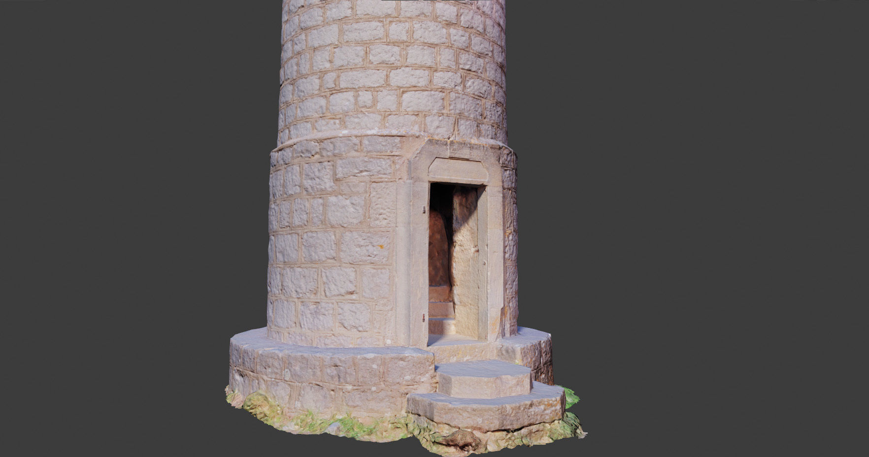 PBR Tower Old Monument Statue Photoscan Low-poly 3D model_19