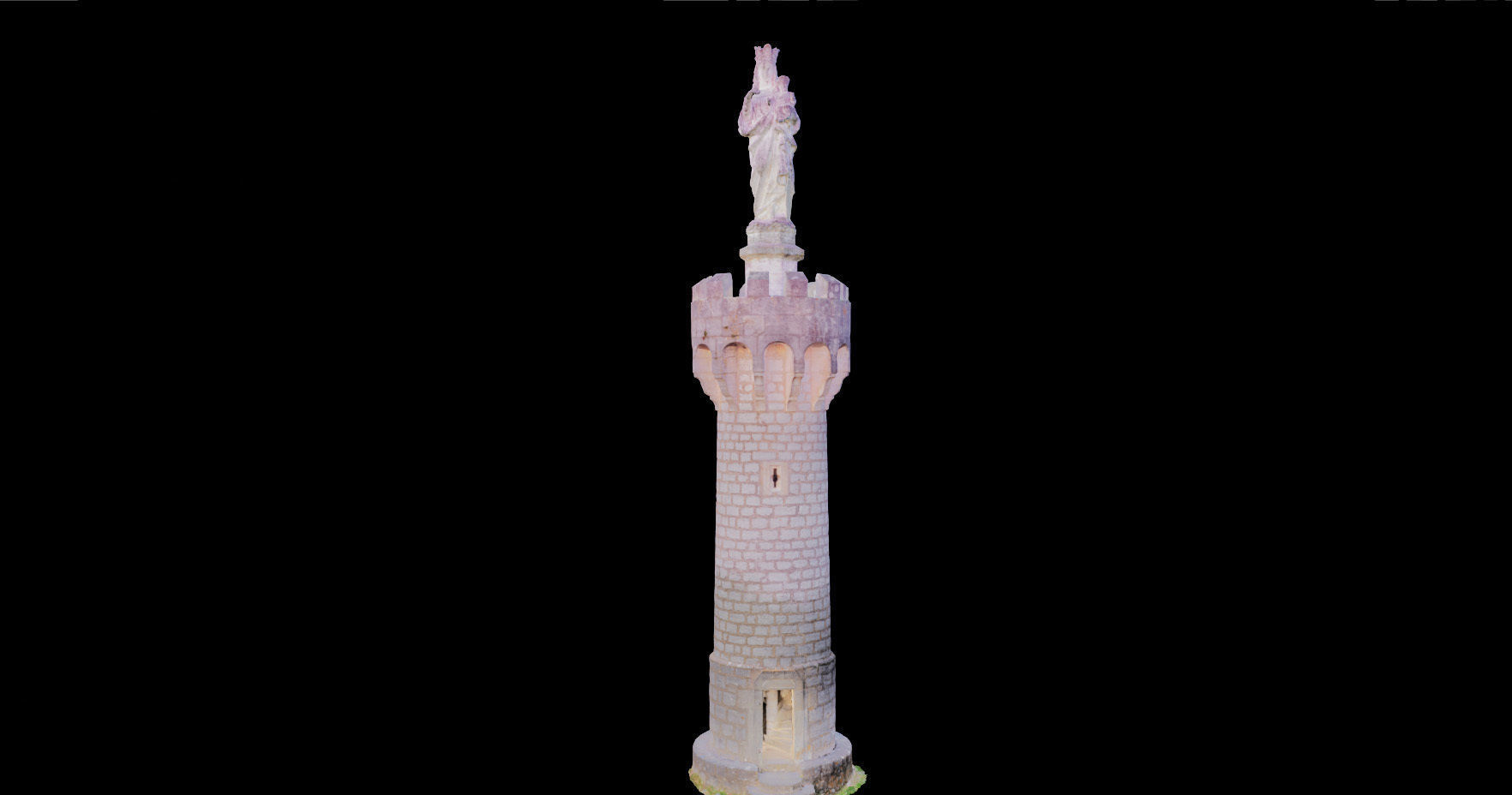 PBR Tower Old Monument Statue Photoscan Low-poly 3D model_12