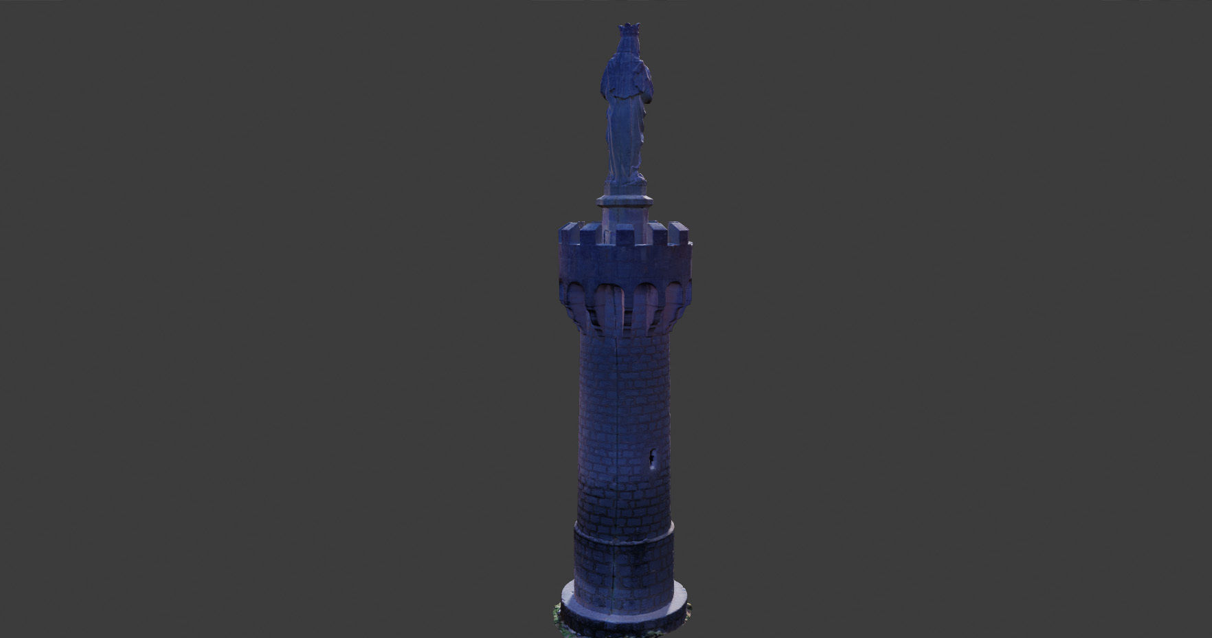 PBR Tower Old Monument Statue Photoscan Low-poly 3D model_6