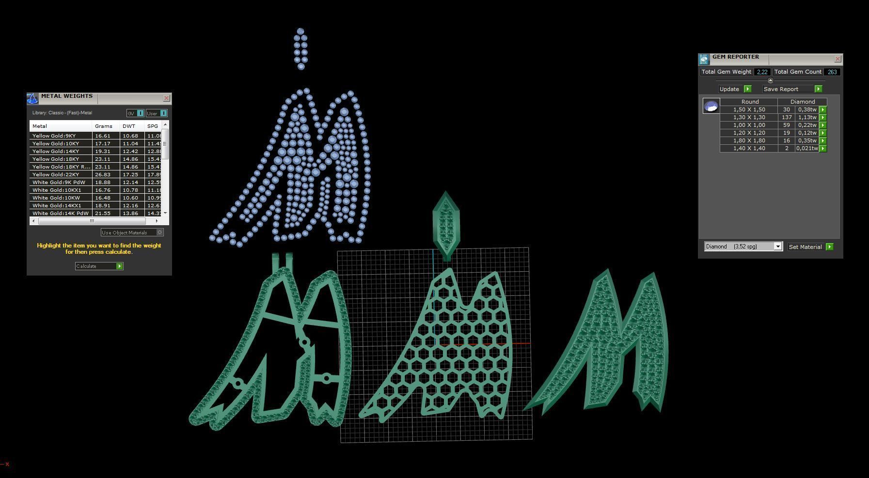 Sketch Font M 3D print model_3