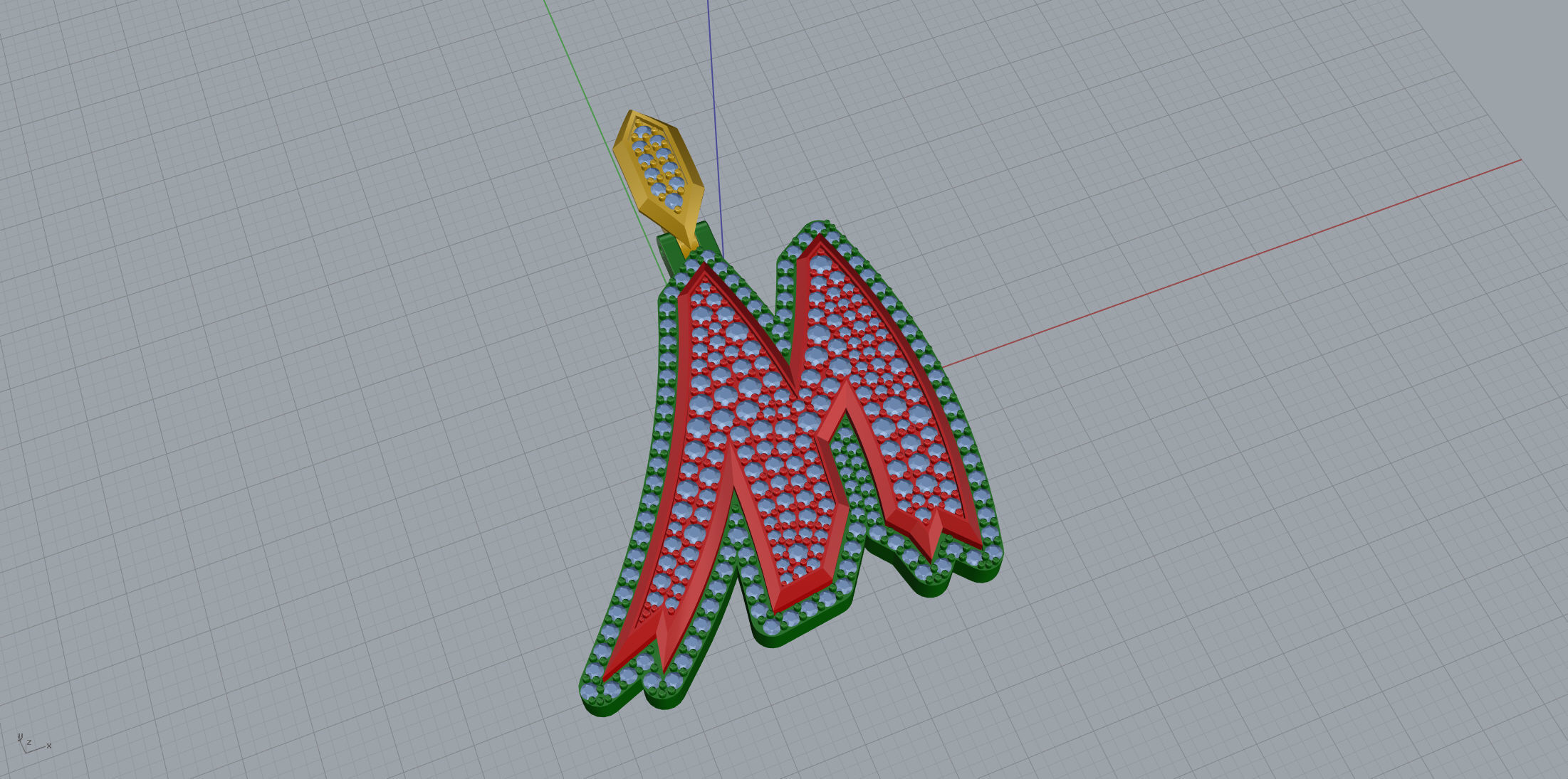 Sketch Font M 3D print model_1