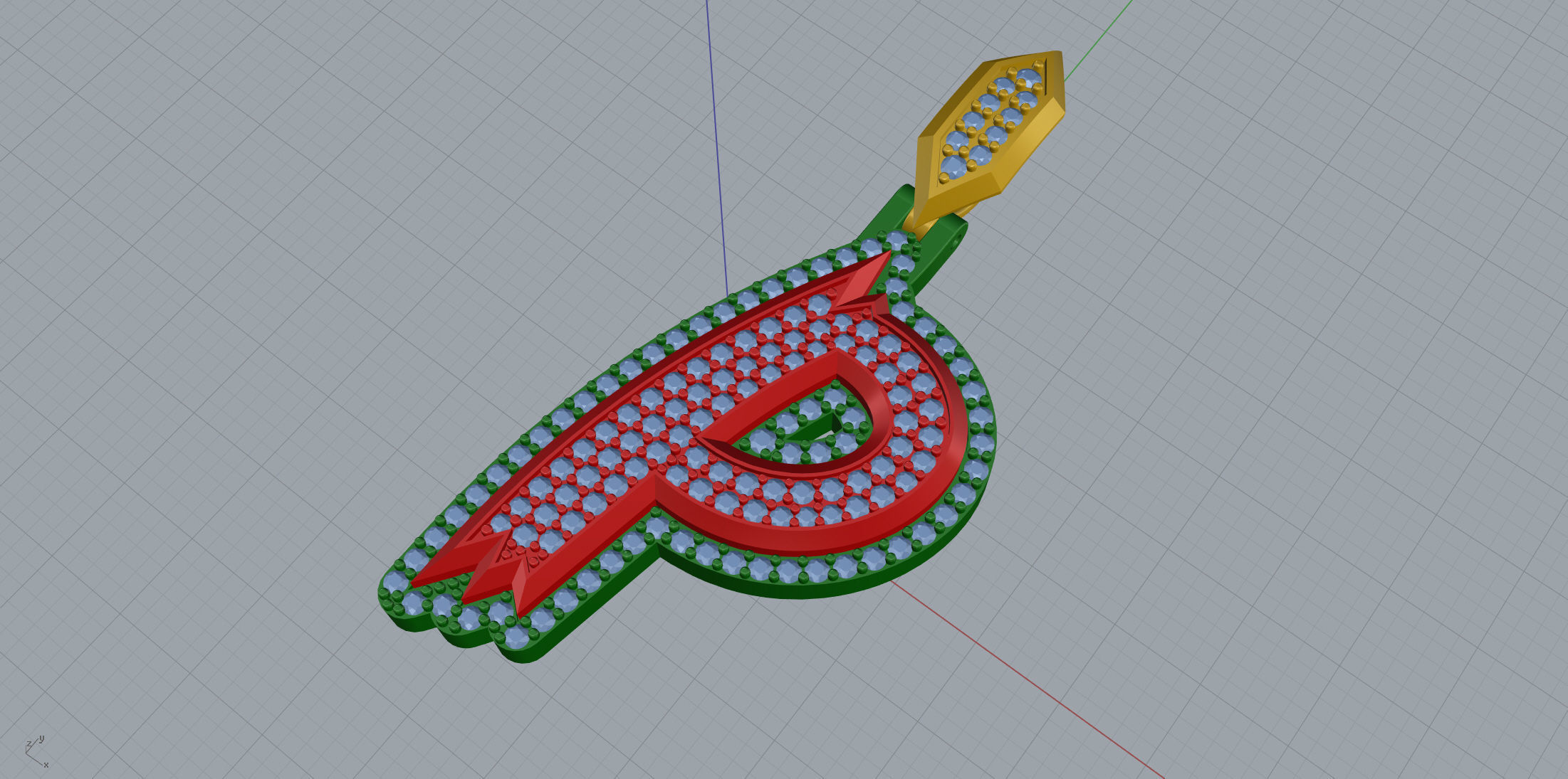 Sketch Font P 3D print model_7