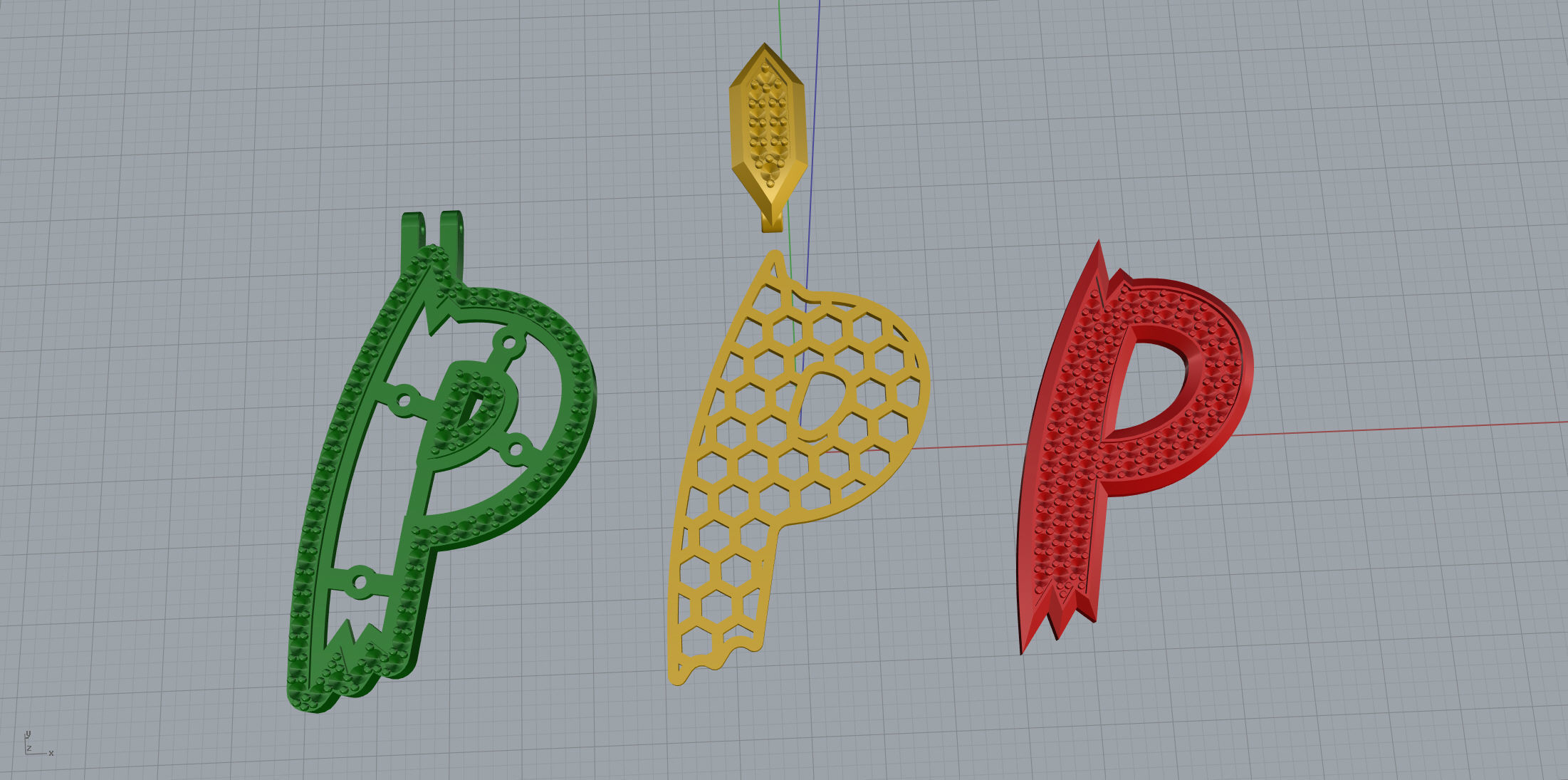Sketch Font P 3D print model_9