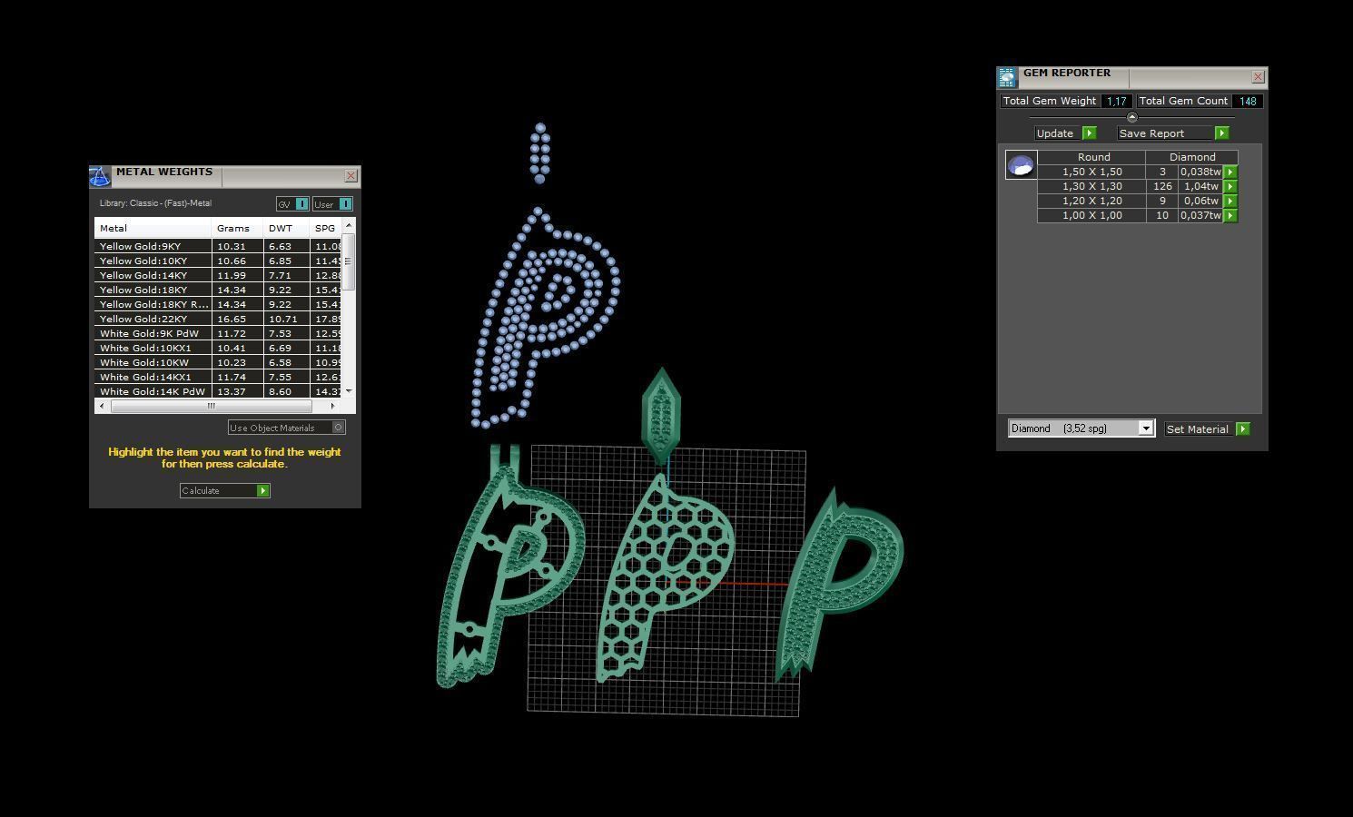 Sketch Font P 3D print model_3