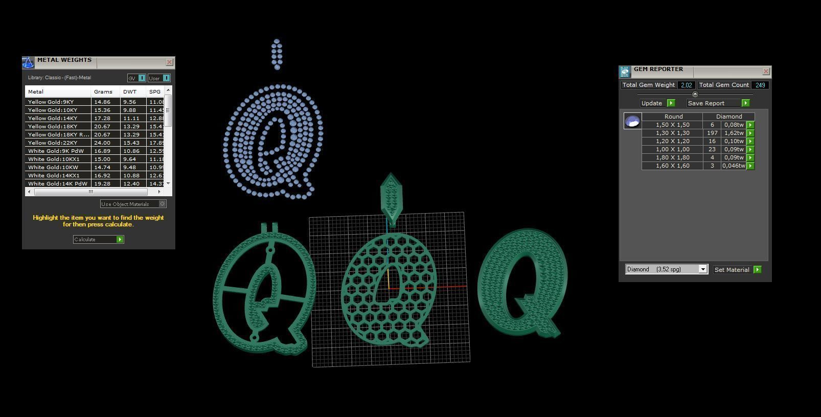 Sketch Font Q 3D print model_3