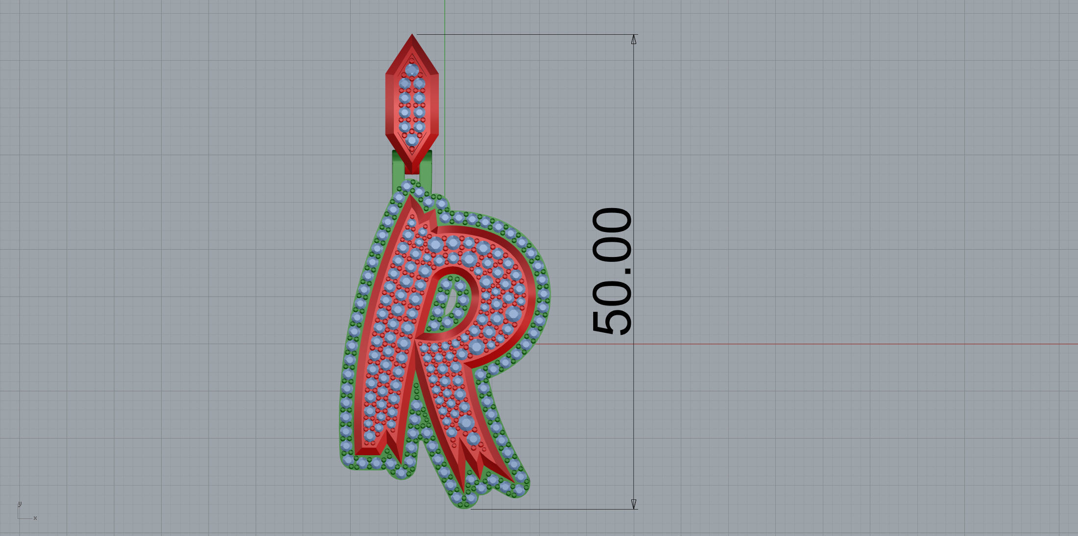 Sketch Font R 3D print model_8