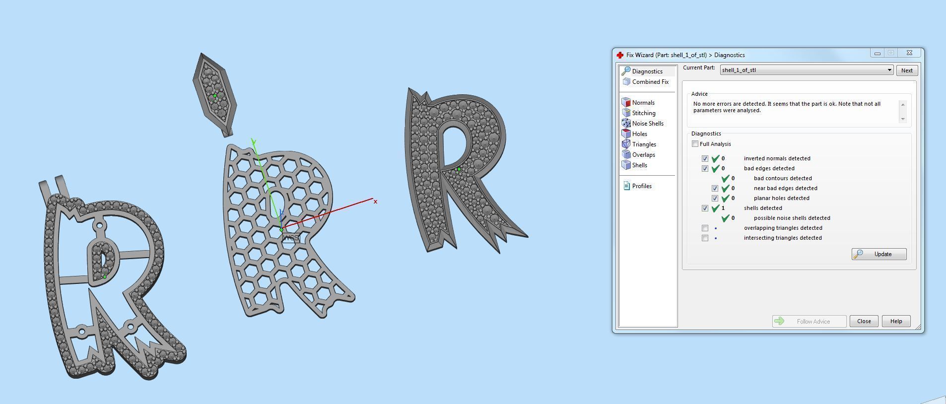 Sketch Font R 3D print model_2