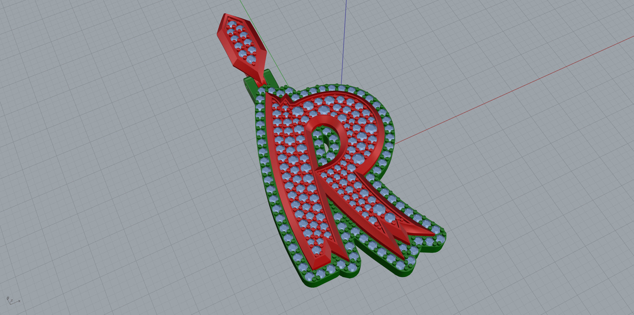 Sketch Font R 3D print model_1