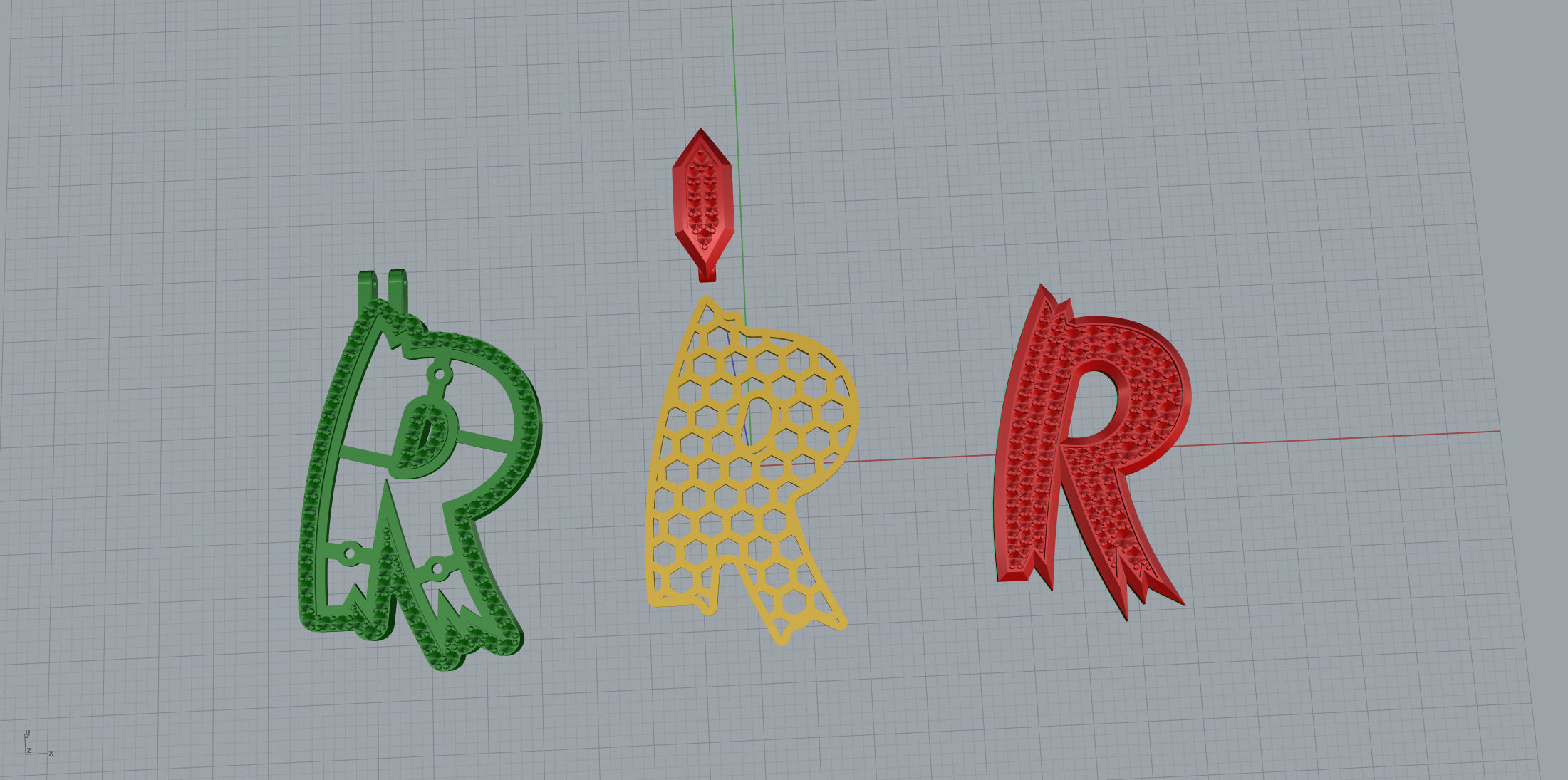 Sketch Font R 3D print model_9