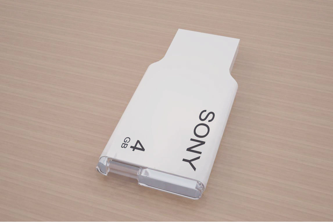 USB pedrive  Low-poly 3D model_9