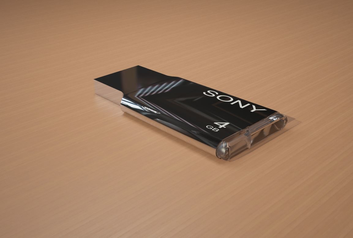 USB pedrive  Low-poly 3D model_5